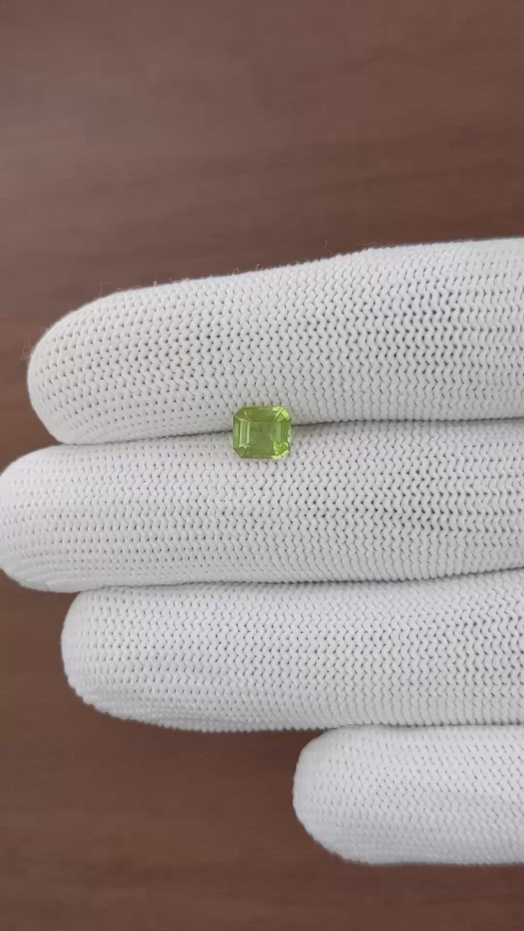 0.99 Ct. Yellowish Green Peridot from Tanzania Size Video