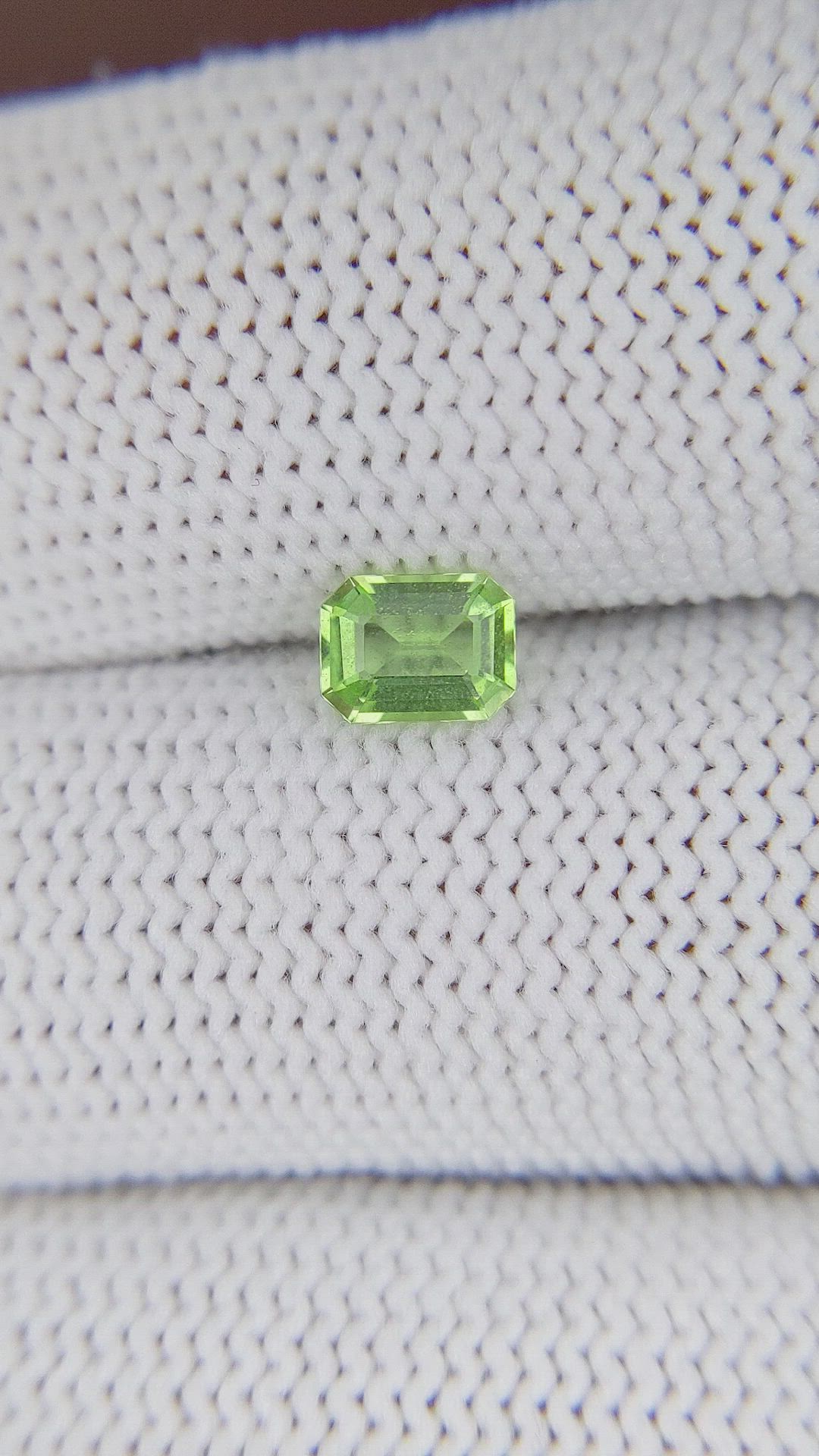 0.56 Ct. Green (Lime Green) Peridot from Tanzania Size Video