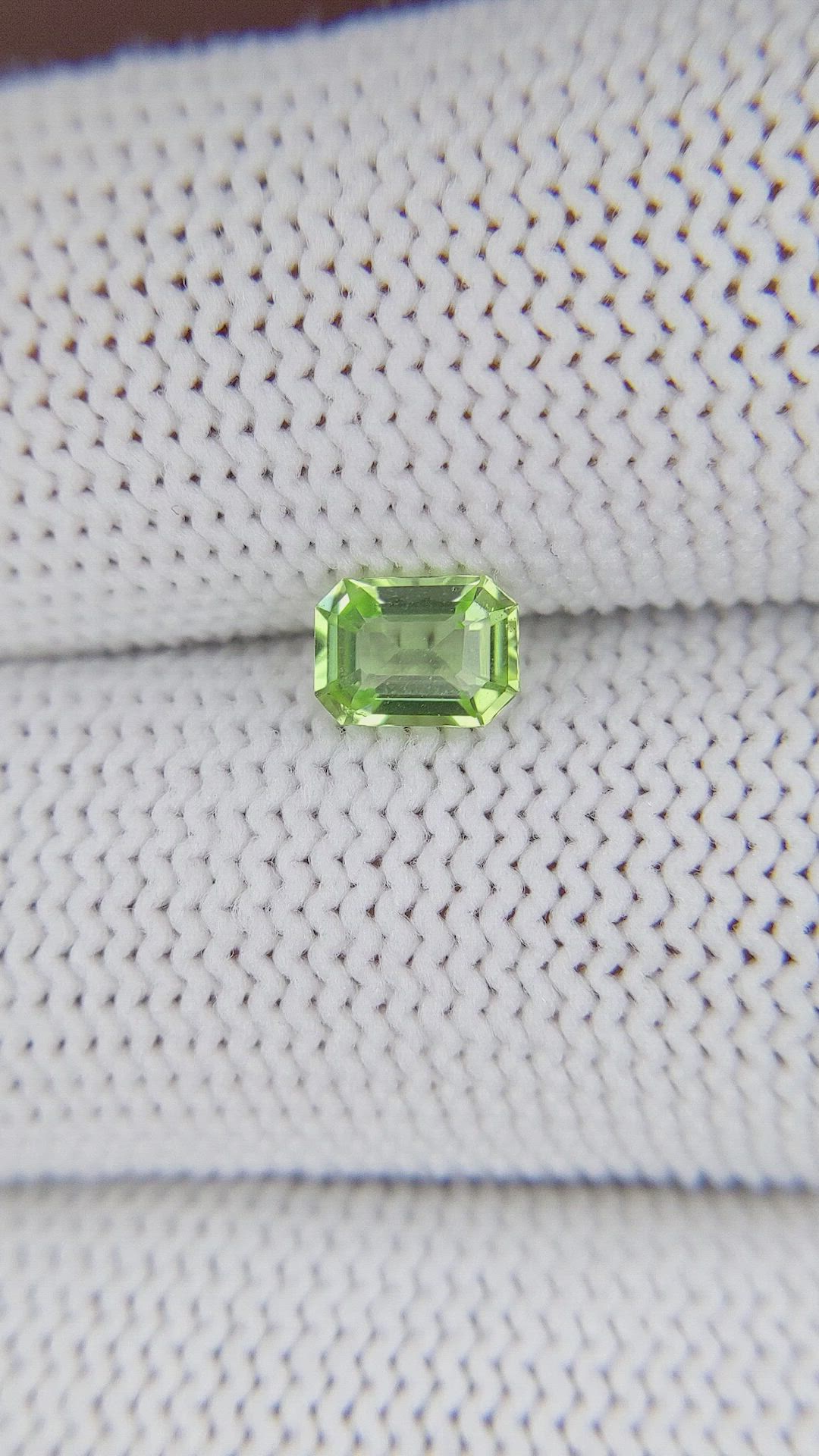 0.65 Ct. Green (Lime Green) Peridot from Tanzania Size Video