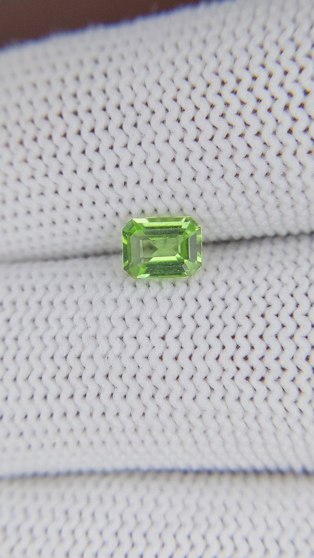 0.63 Ct. Green (Lime Green) Peridot from Tanzania Size Video