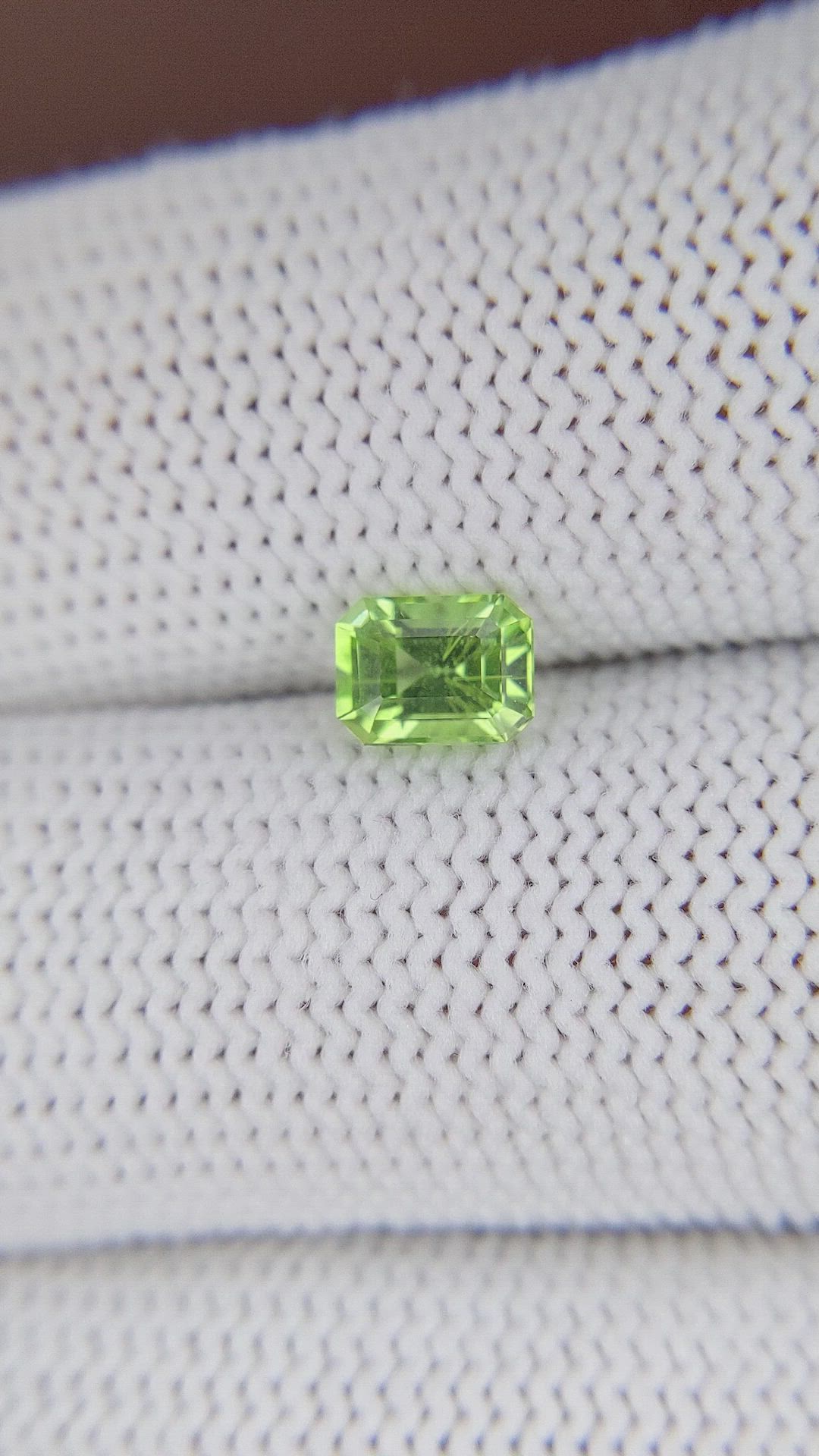 0.82 Ct. Green (Lime Green) Peridot from Tanzania Size Video