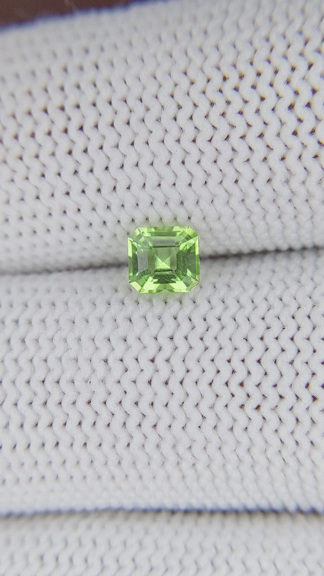 0.56 Ct. Green (Lime Green) Peridot from Tanzania Size Video