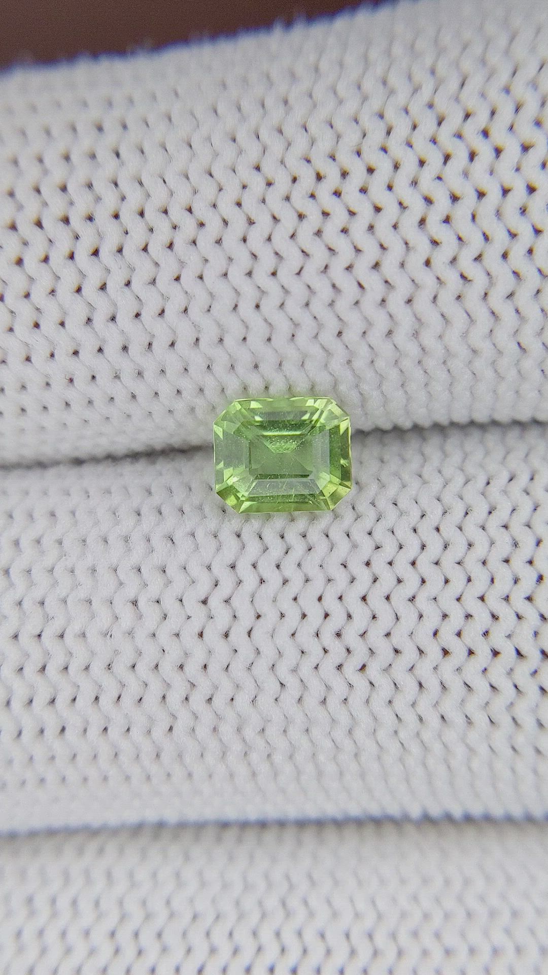 0.78 Ct. Green (Lime Green) Peridot from Tanzania Size Video