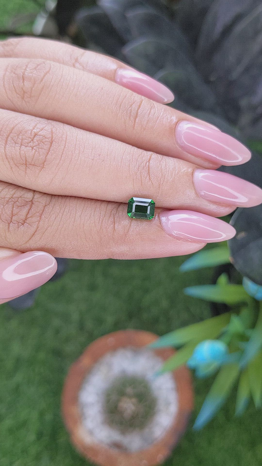 1.12 Ct. Tsavorite Garnet from Tanzania Size Video