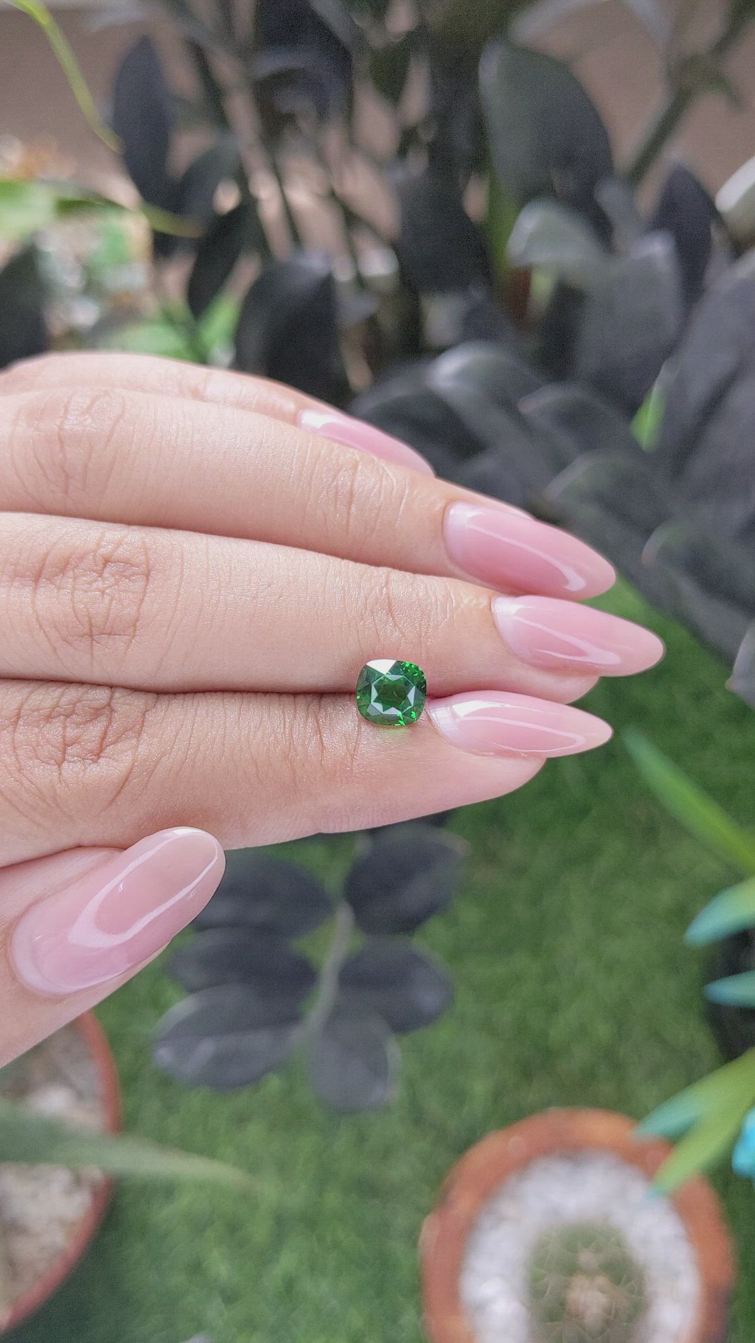 1.59 Ct. Tsavorite Garnet from Tanzania Size Video