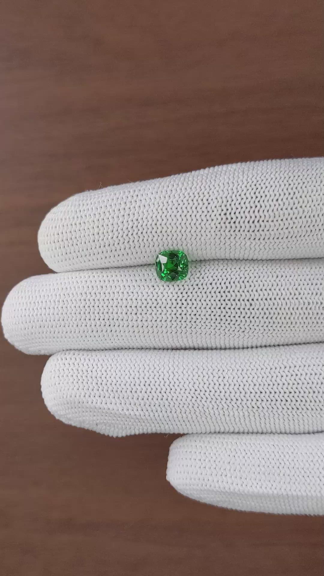 1.59 Ct. Tsavorite Garnet from Tanzania Size Video