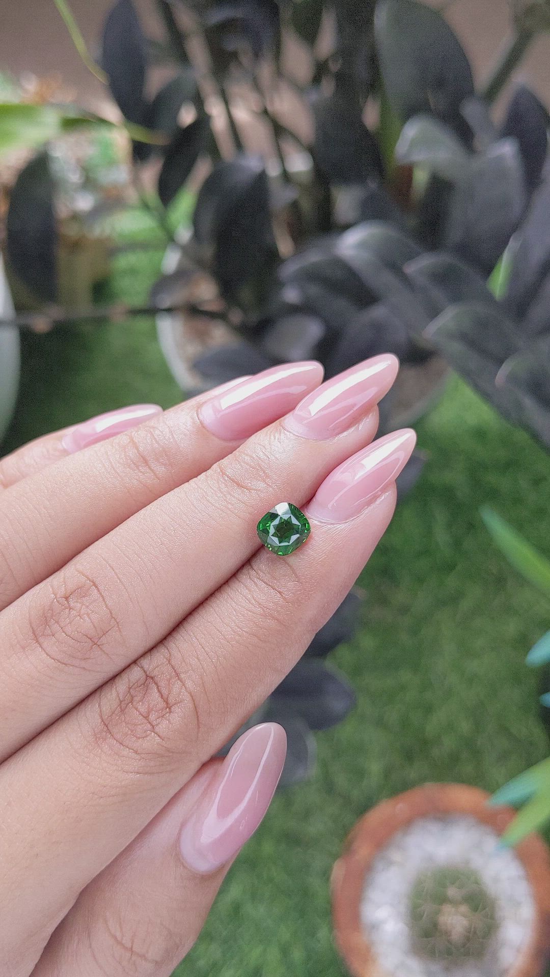 1.59 Ct. Tsavorite Garnet from Tanzania Size Video