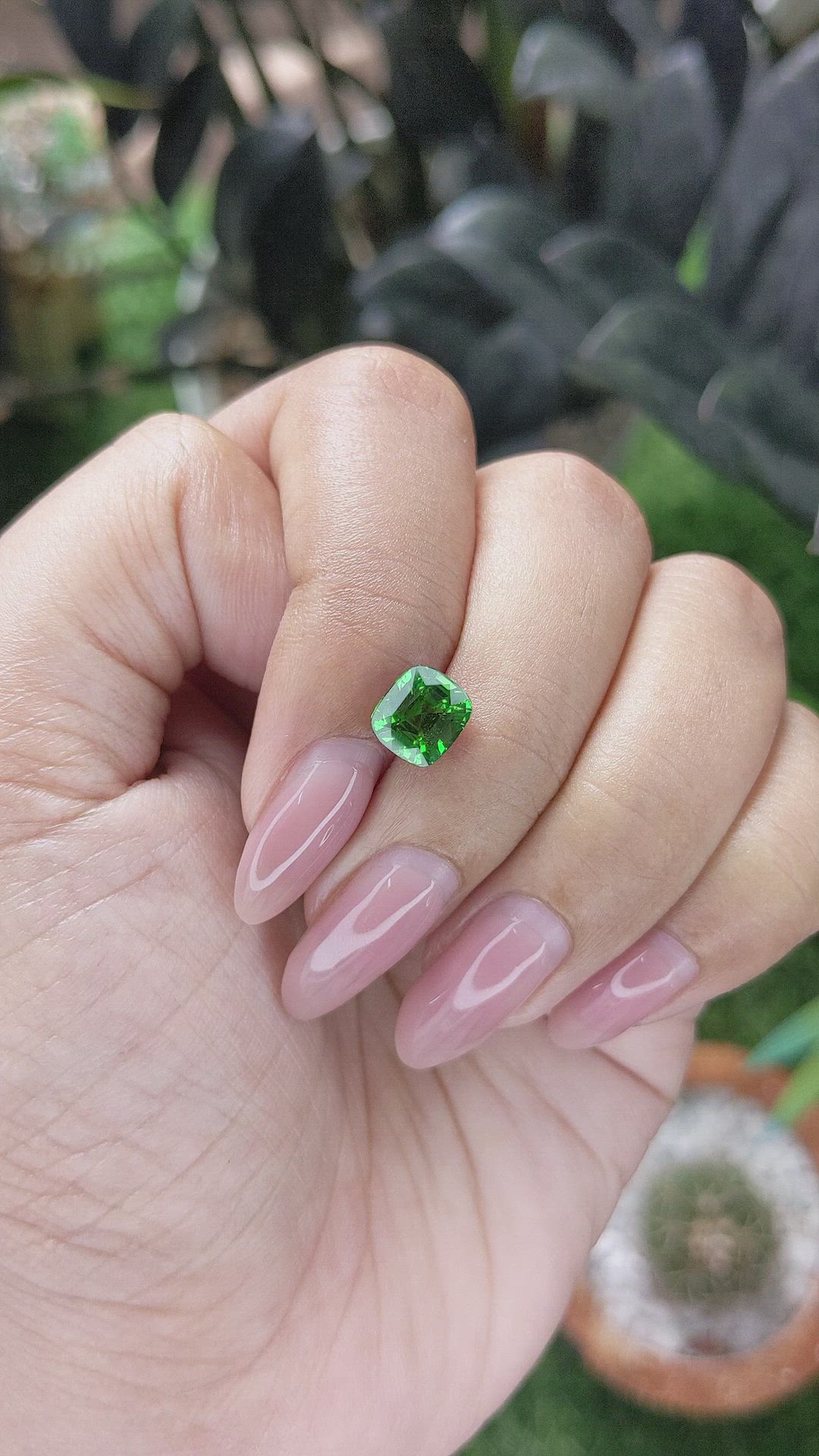 2.16 Ct. Tsavorite Garnet from Tanzania Size Video