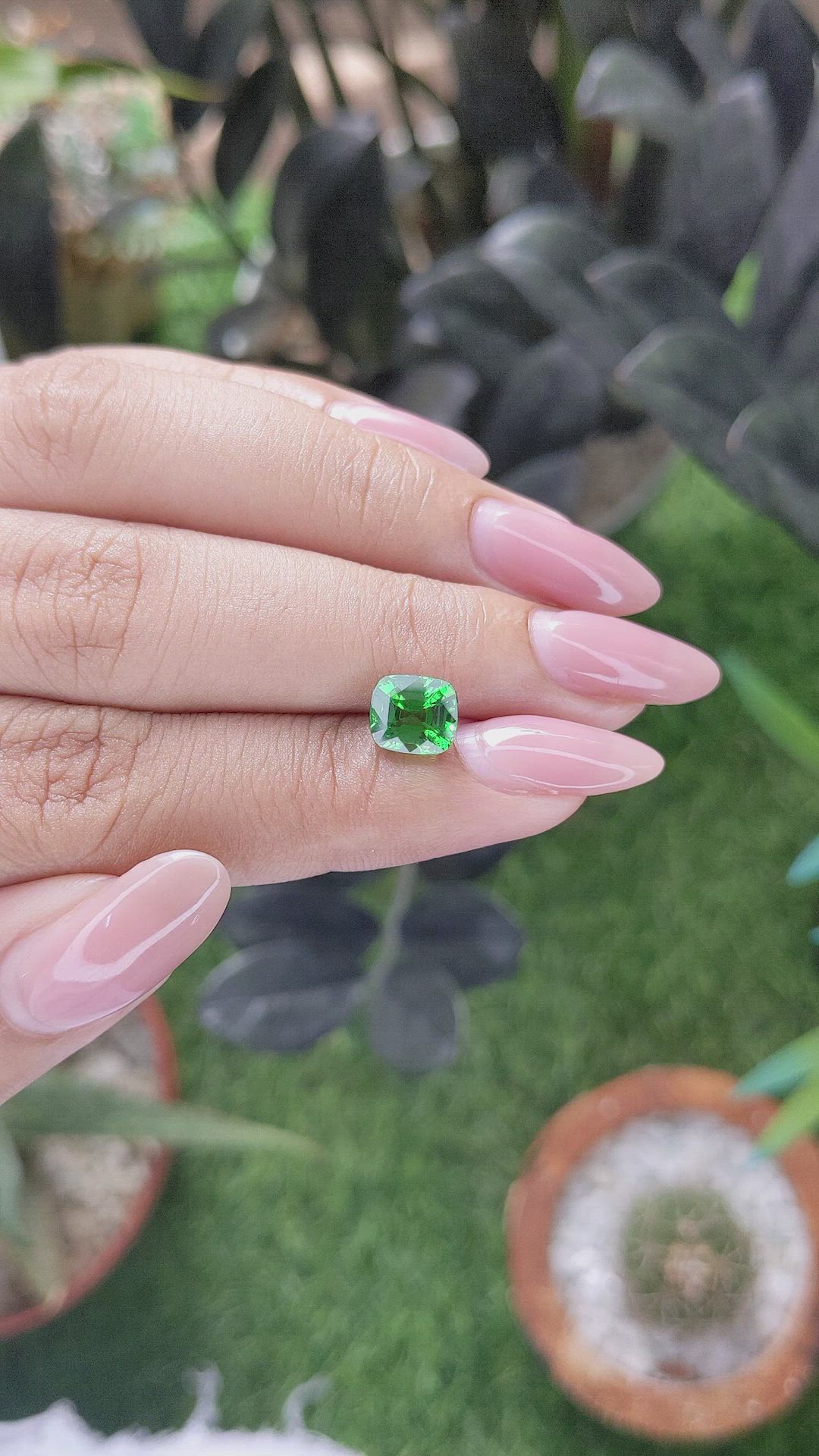 2.16 Ct. Tsavorite Garnet from Tanzania Size Video