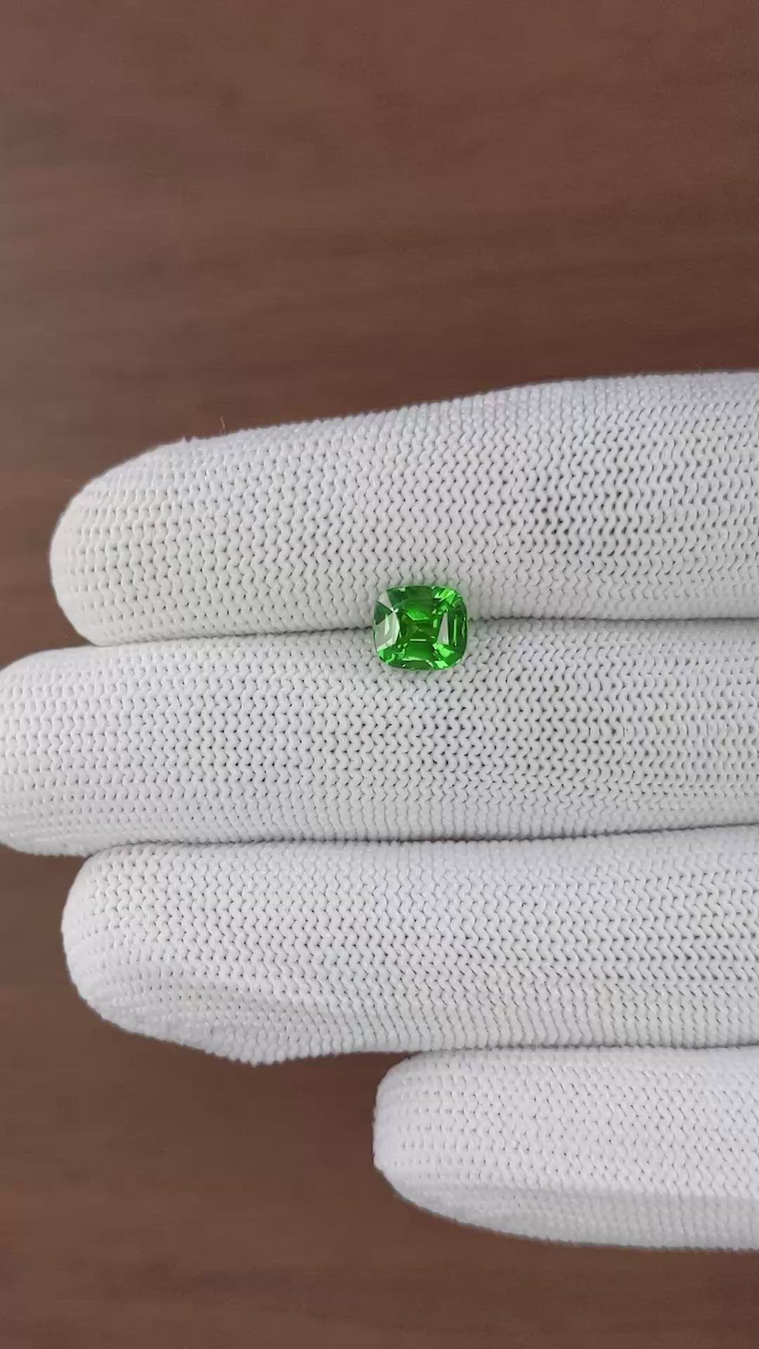 2.16 Ct. Tsavorite Garnet from Tanzania Size Video