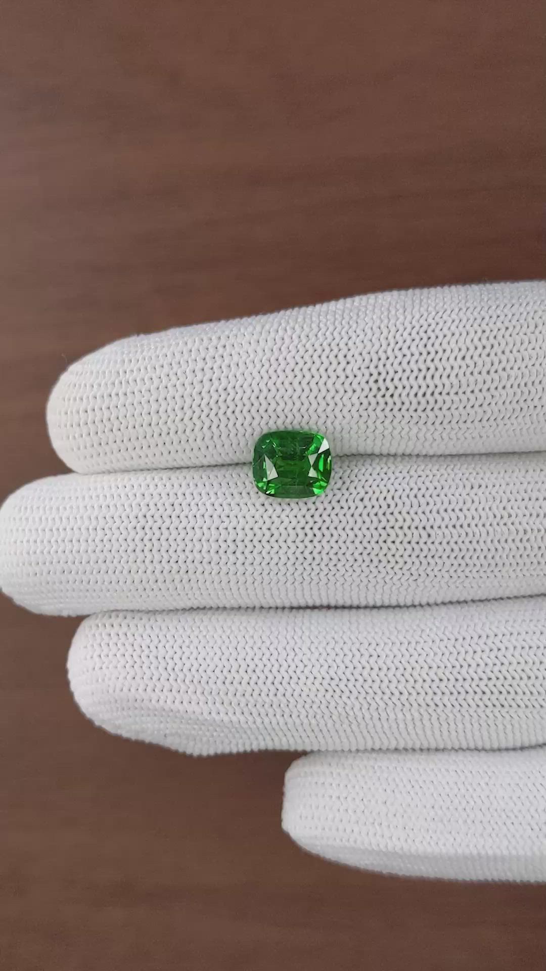 3.31 Ct. Tsavorite Garnet from Tanzania Size Video
