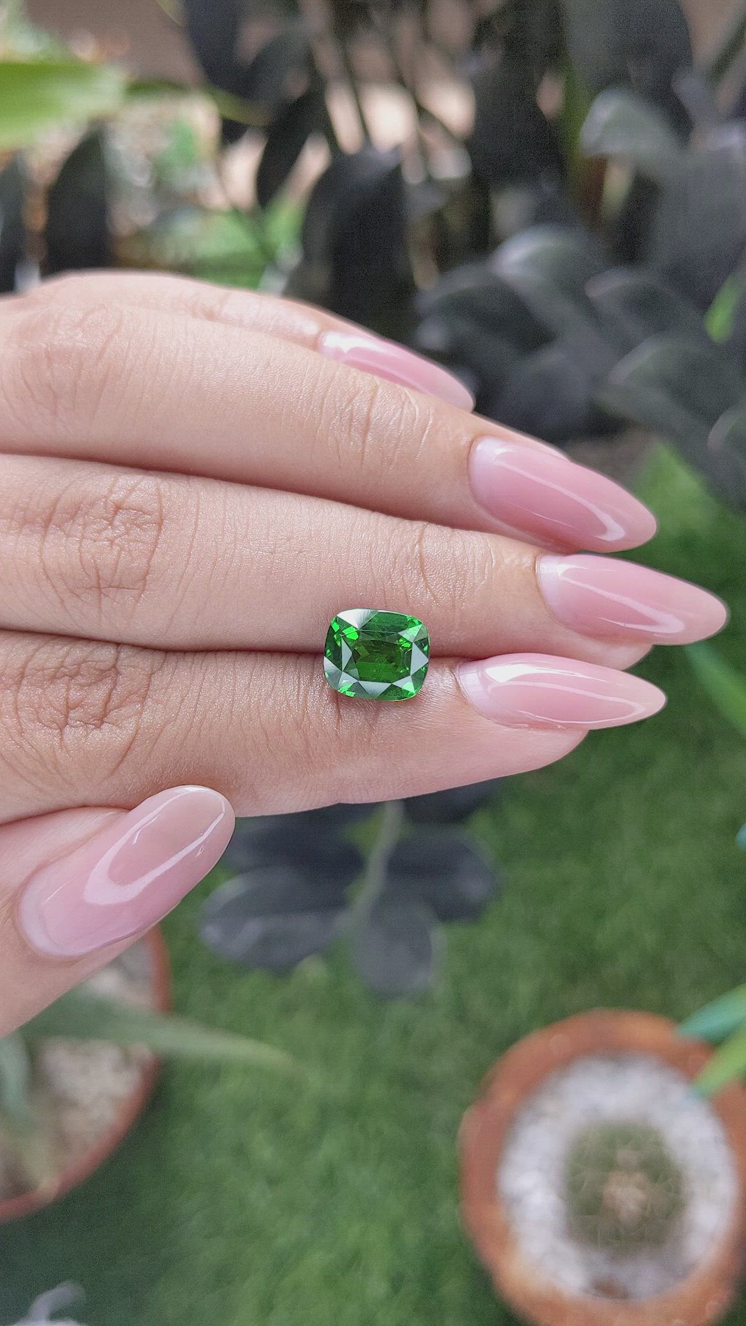 3.31 Ct. Tsavorite Garnet from Tanzania Size Video