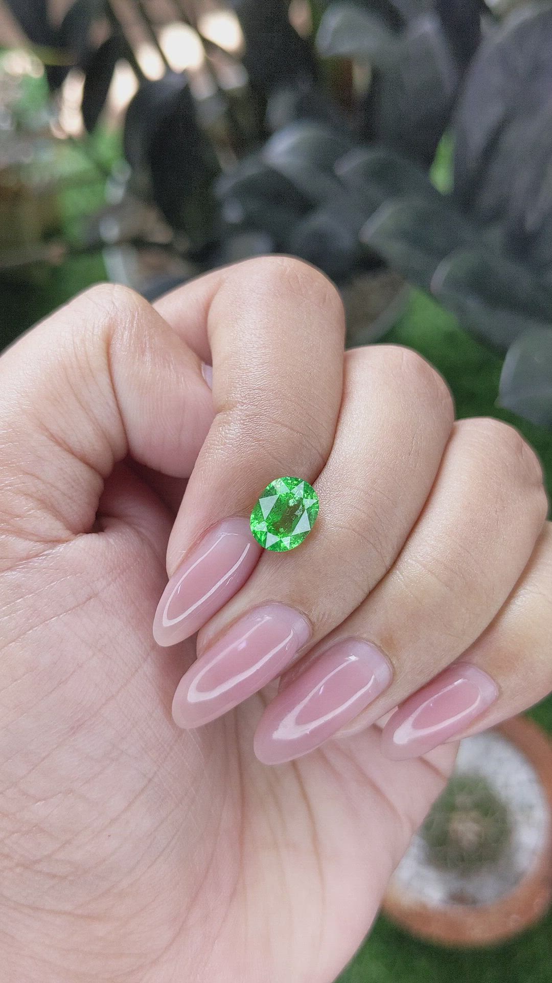 2.43 Ct. Tsavorite Garnet from Tanzania Size Video
