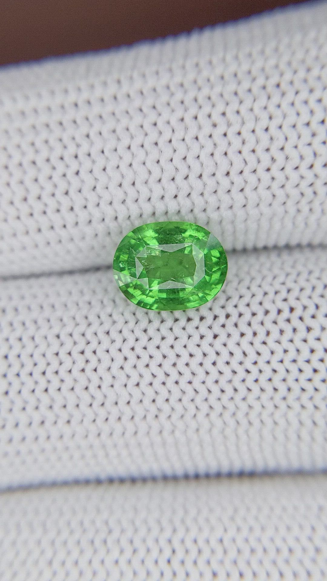 2.43 Ct. Tsavorite Garnet from Tanzania Size Video