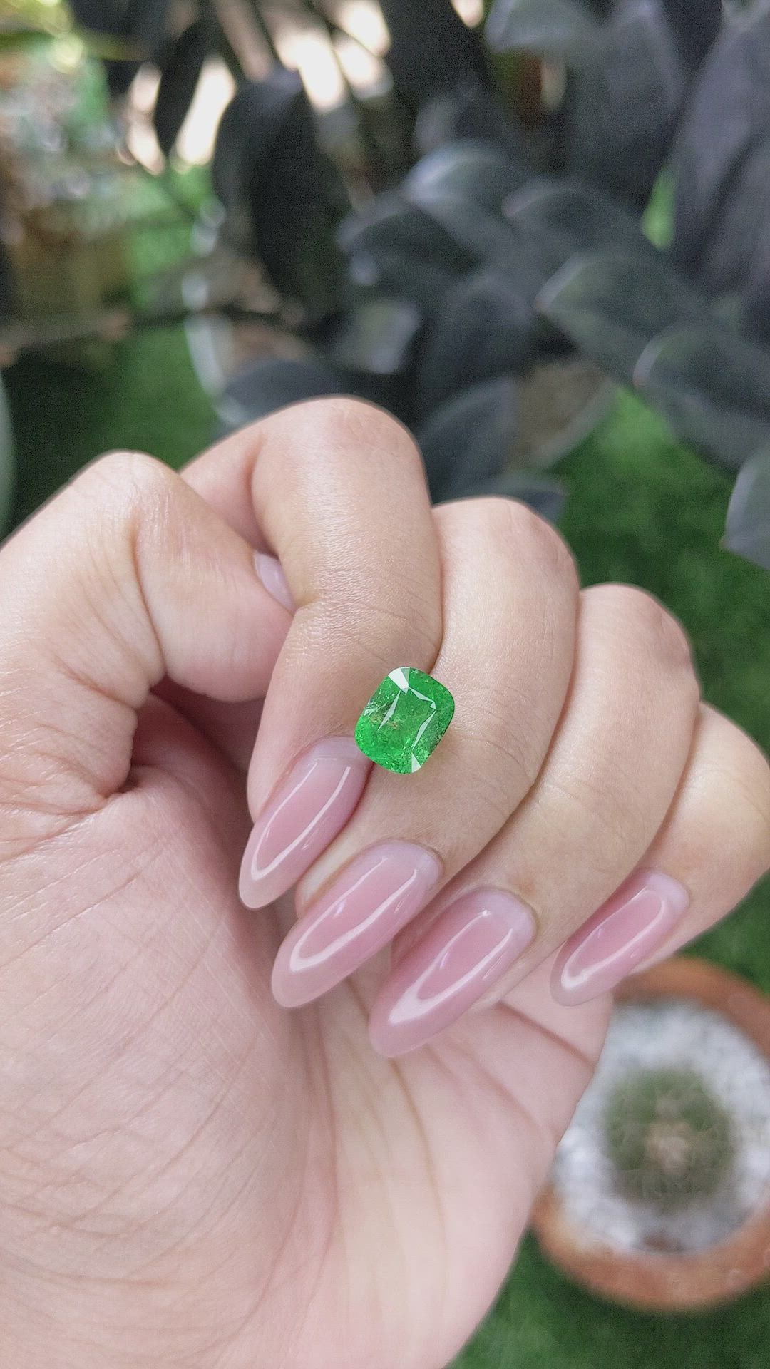 3.82 Ct. Tsavorite Garnet from Tanzania Size Video
