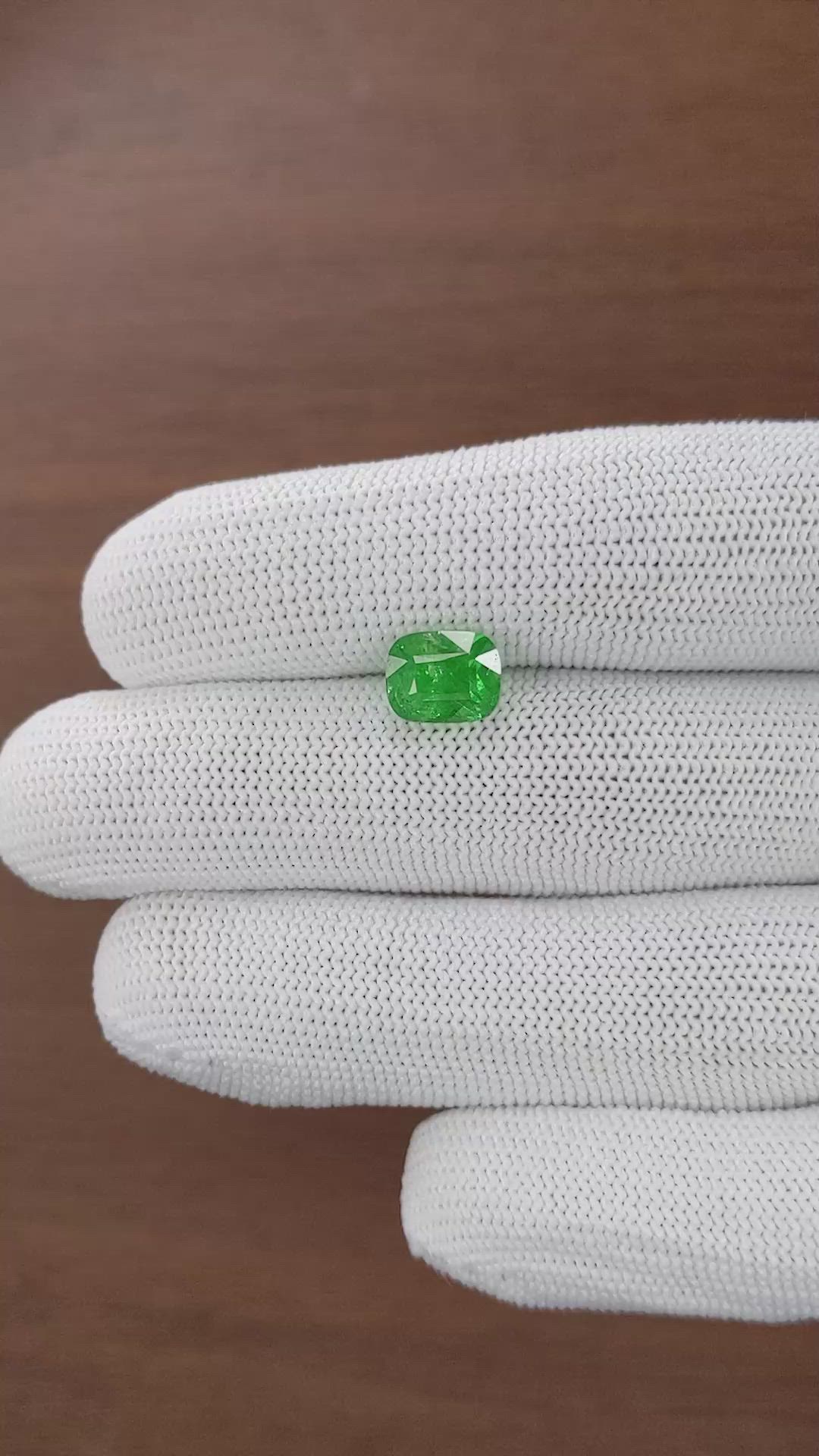 3.82 Ct. Tsavorite Garnet from Tanzania Size Video