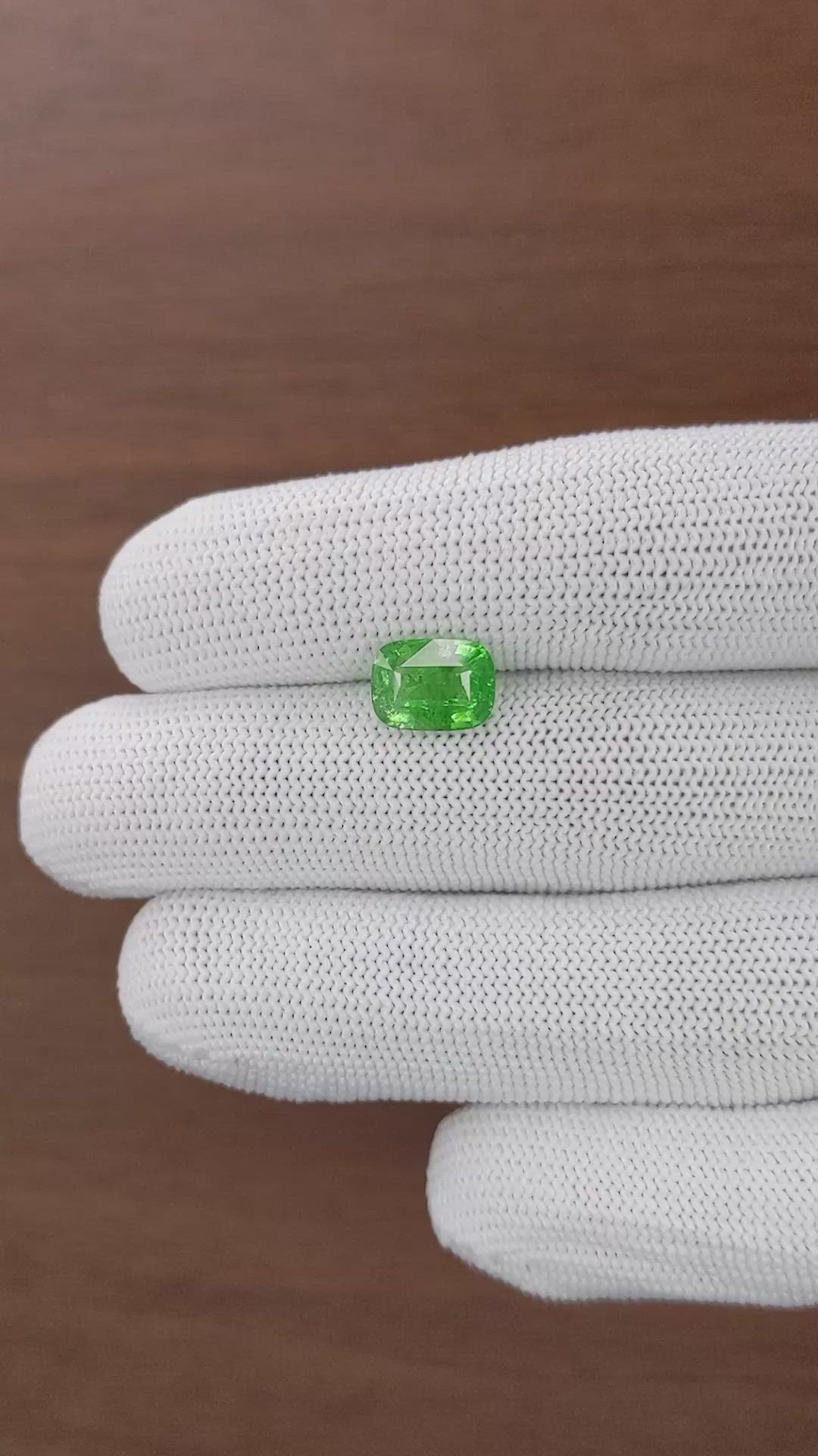 3.16 Ct. Tsavorite Garnet from Tanzania Size Video