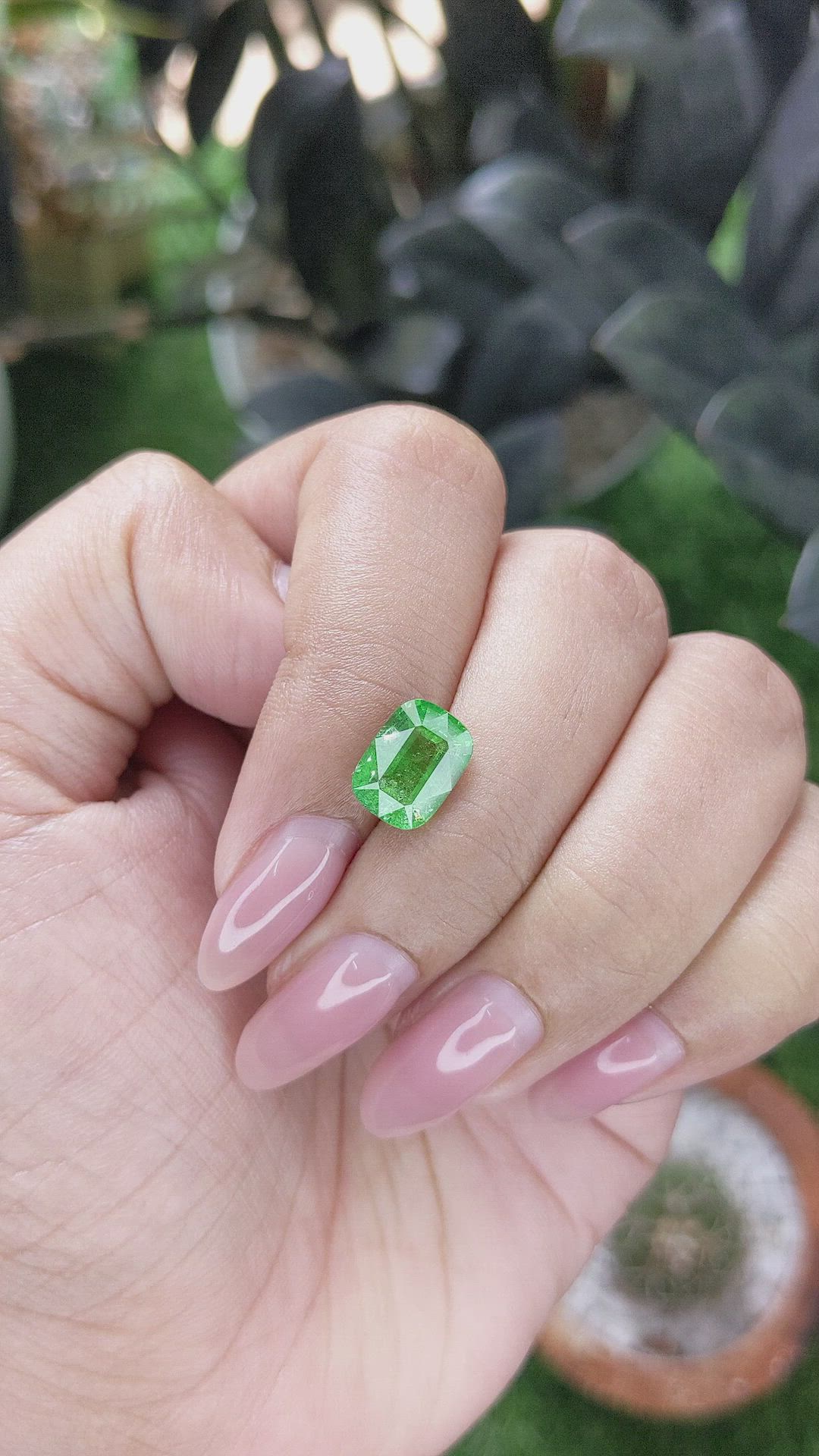 3.16 Ct. Tsavorite Garnet from Tanzania Size Video