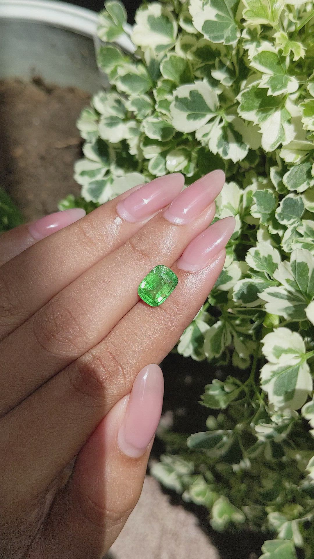 3.16 Ct. Tsavorite Garnet from Tanzania Size Video