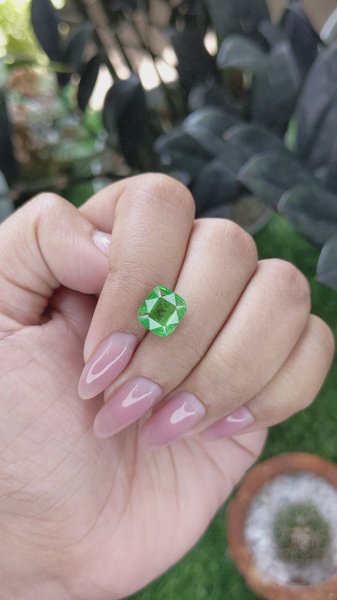 3.48 Ct. Tsavorite Garnet from Tanzania Size Video