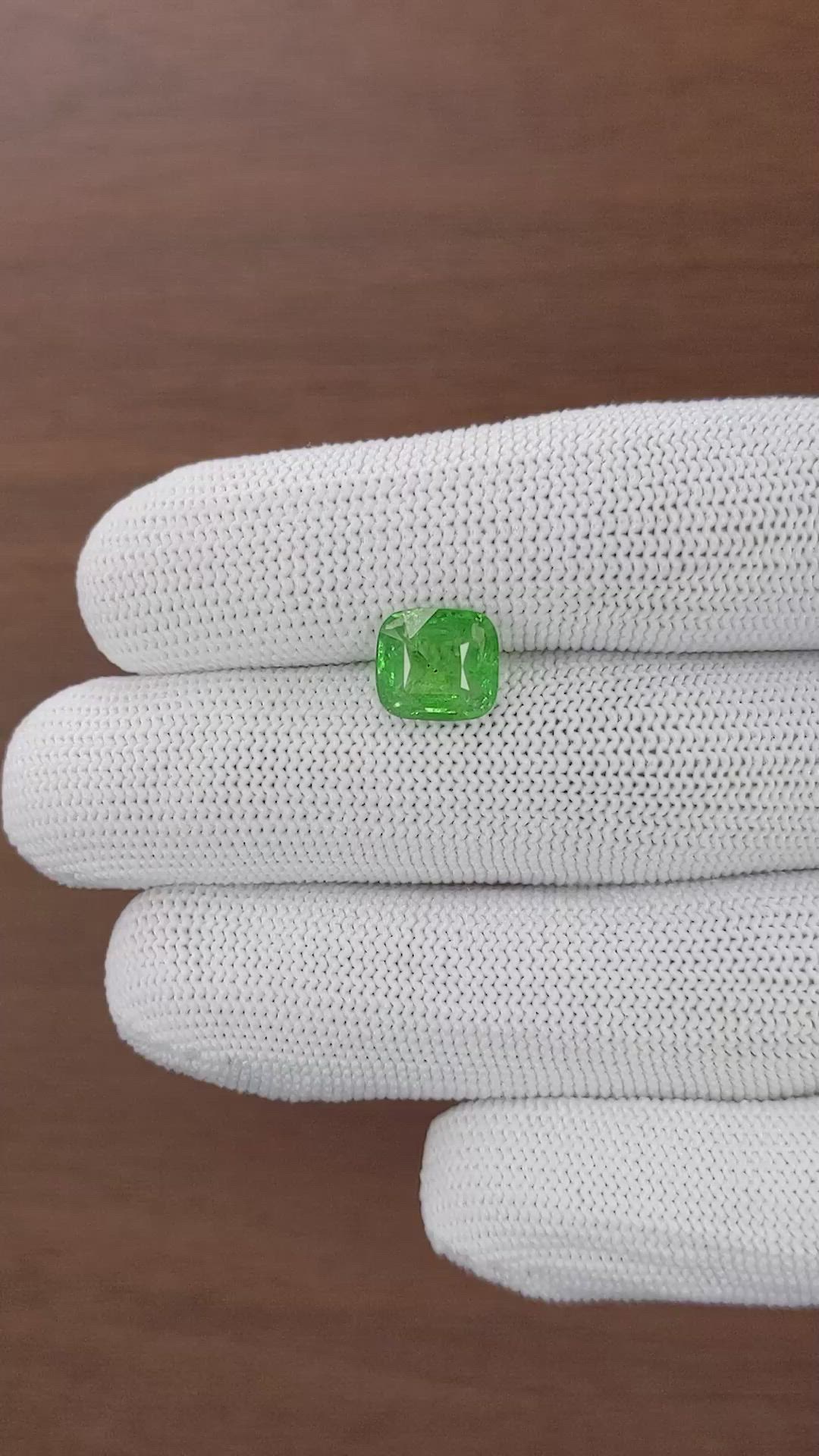 3.48 Ct. Tsavorite Garnet from Tanzania Size Video