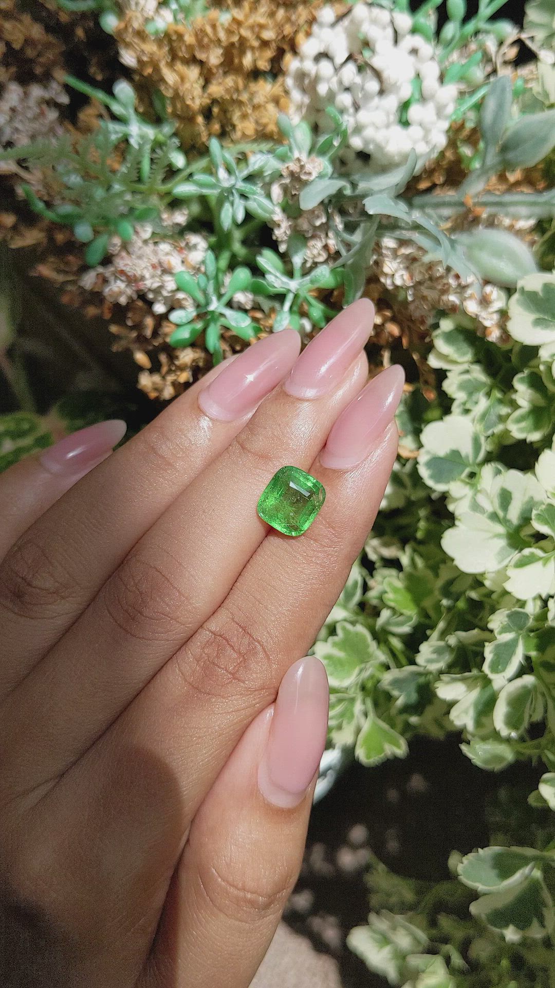 3.48 Ct. Tsavorite Garnet from Tanzania Size Video