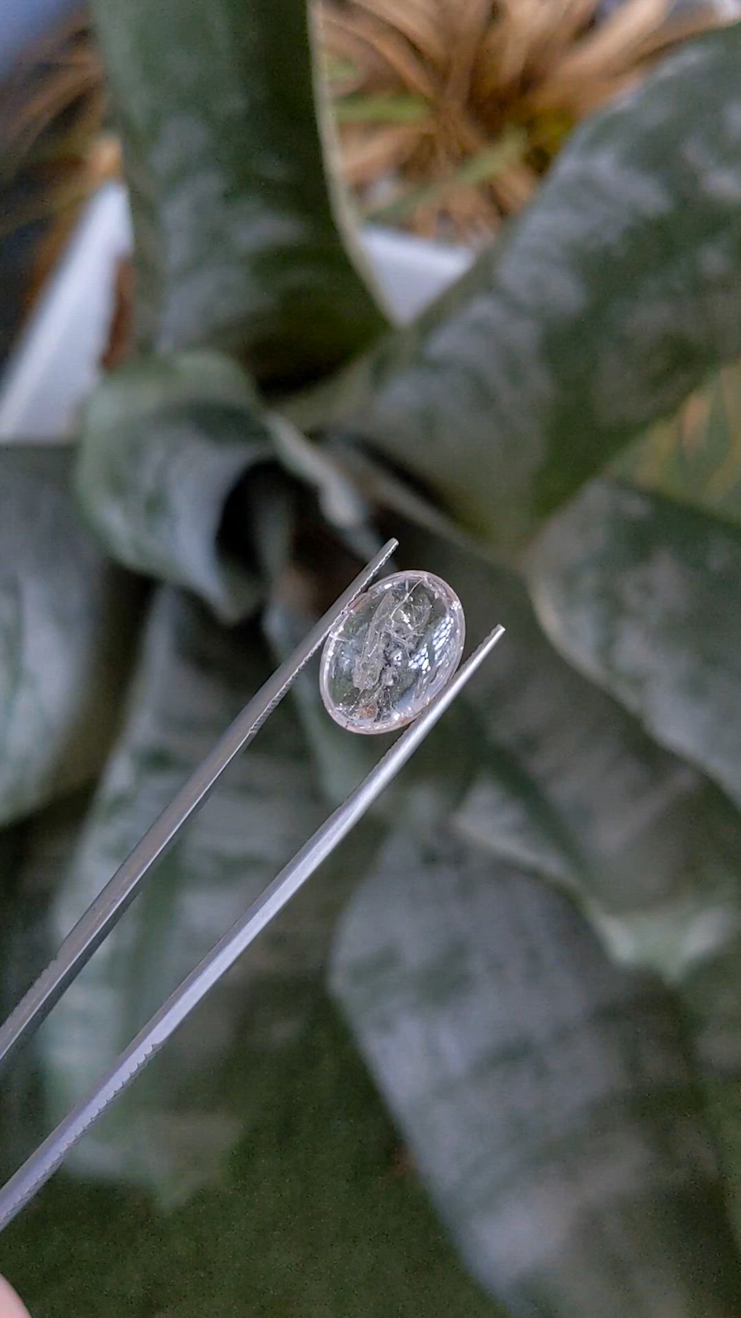 5.70 Ct. Pink Cabochon Morganite from Brazil Size Video