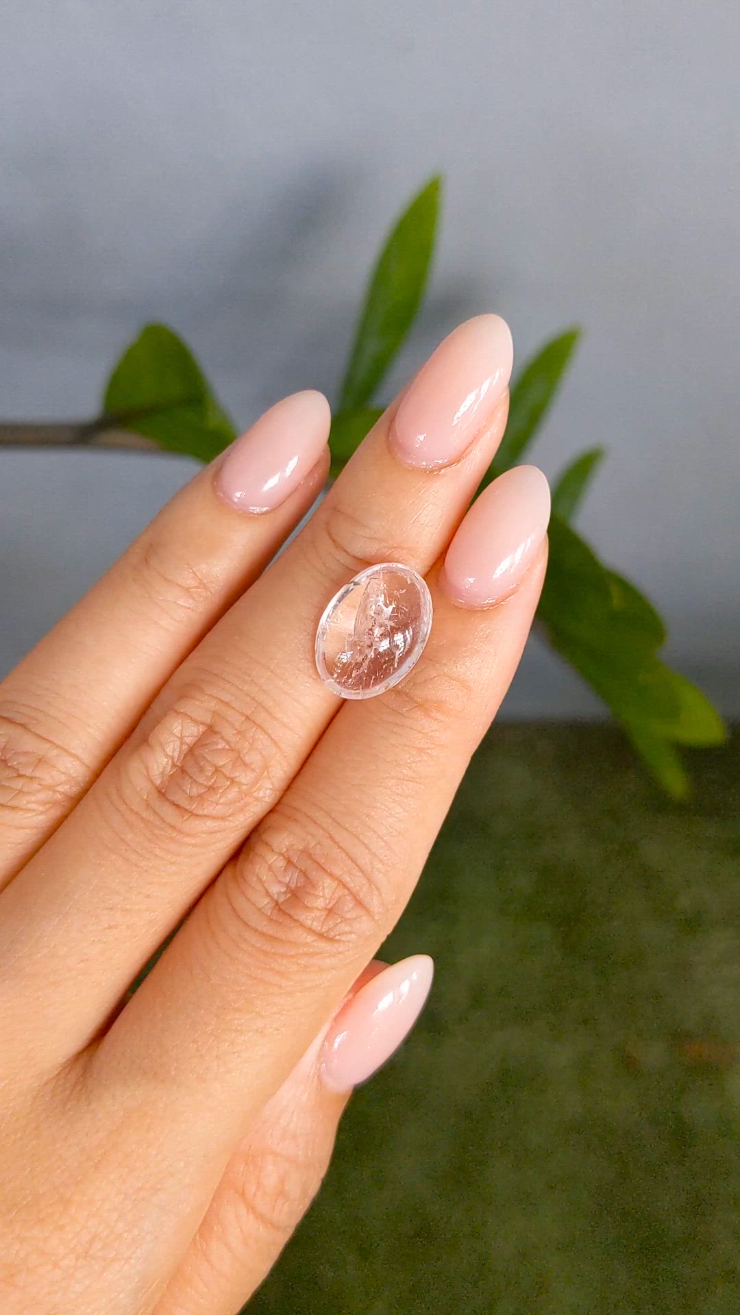5.70 Ct. Pink Cabochon Morganite from Brazil Size Video