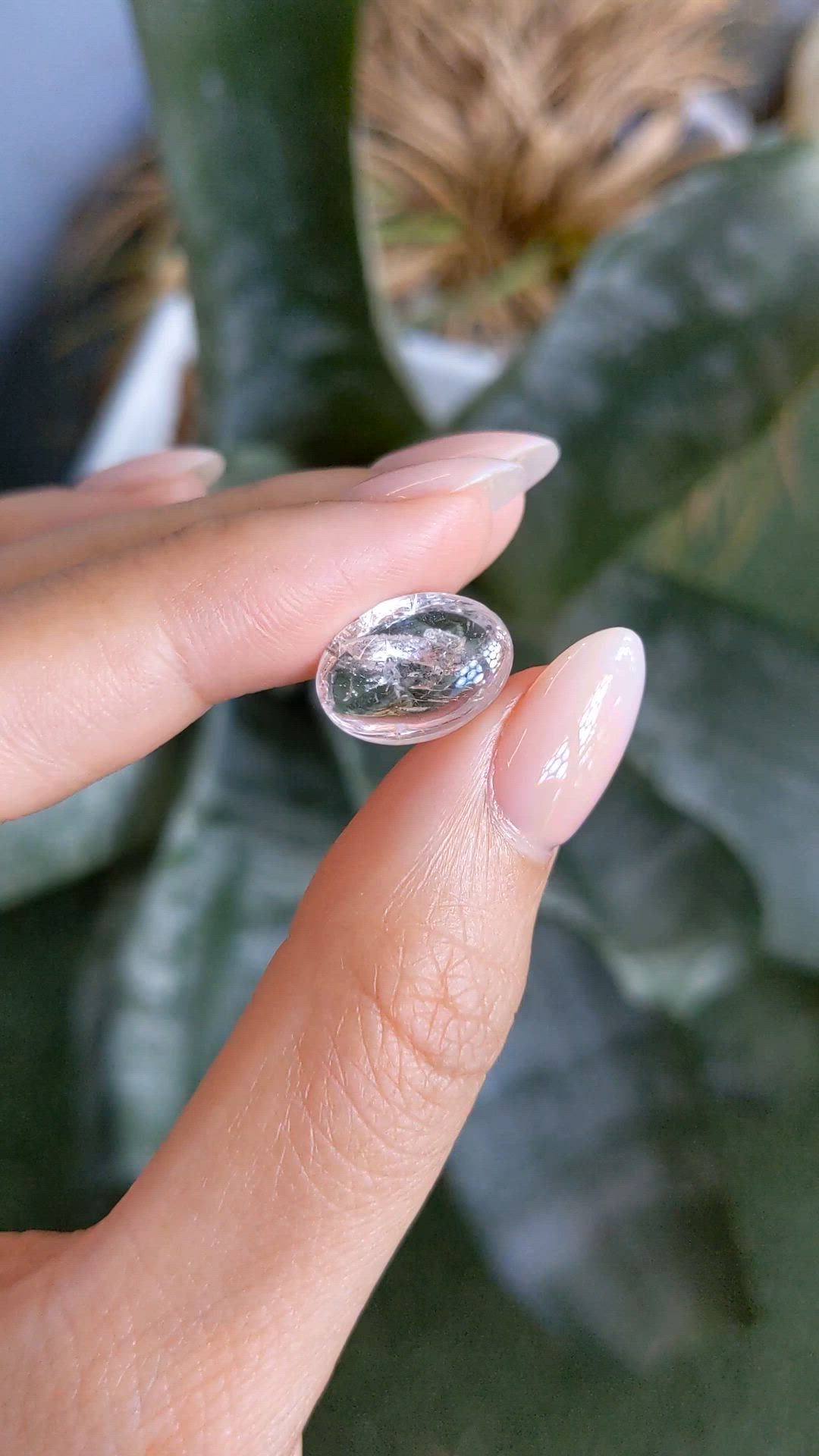 5.70 Ct. Pink Cabochon Morganite from Brazil Size Video