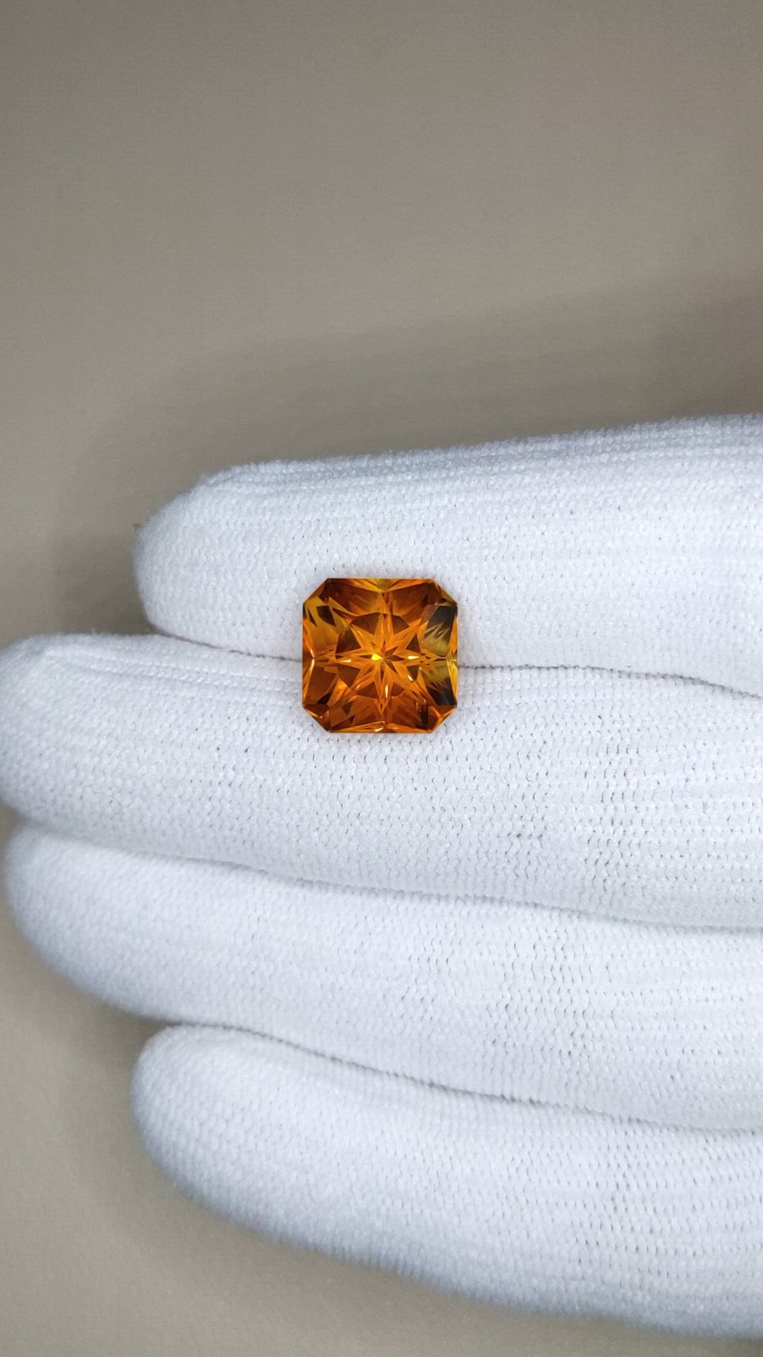 6.45 Ct. Orangish Brown Citrine from Brazil Size Video