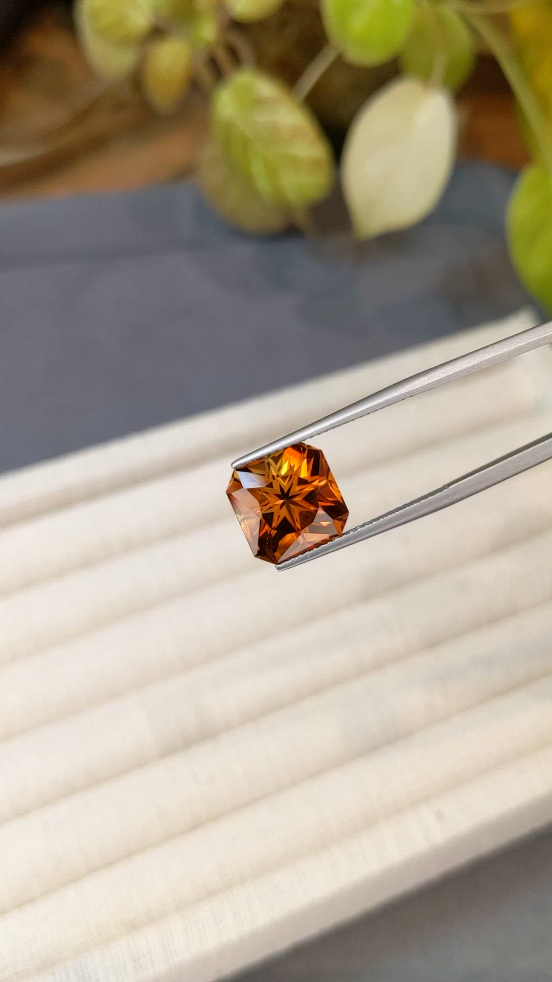 6.45 Ct. Orangish Brown Citrine from Brazil Size Video