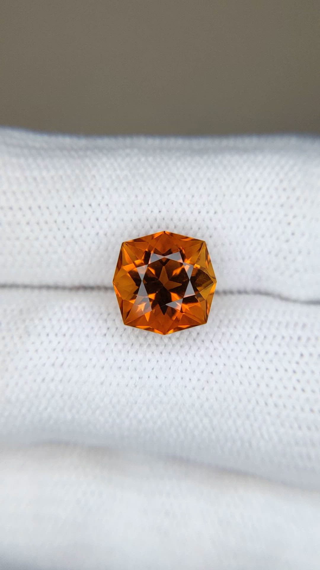 3.50 Ct. Madeira (Reddish Orange) Citrine from Brazil Size Video