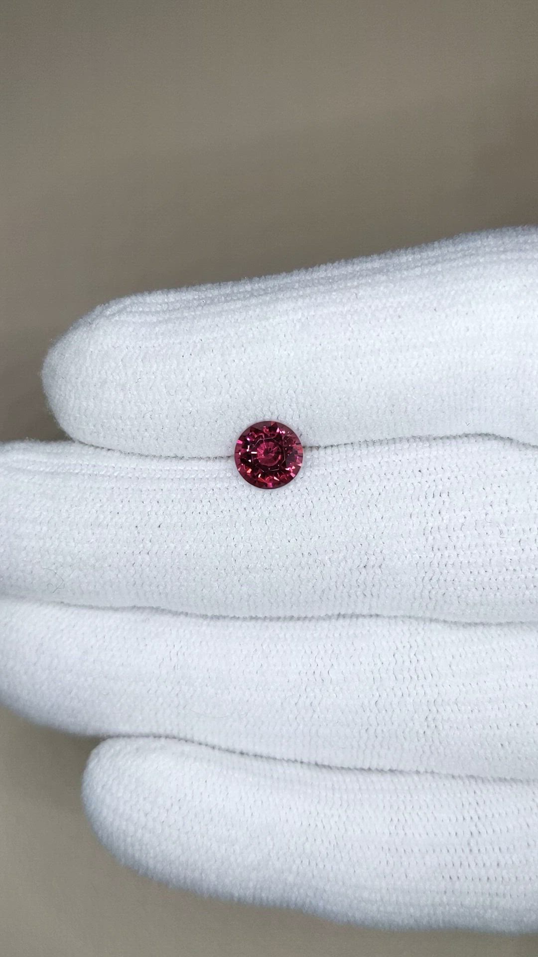 1.26 Ct. Purplish Red Garnet from Brazil Size Video