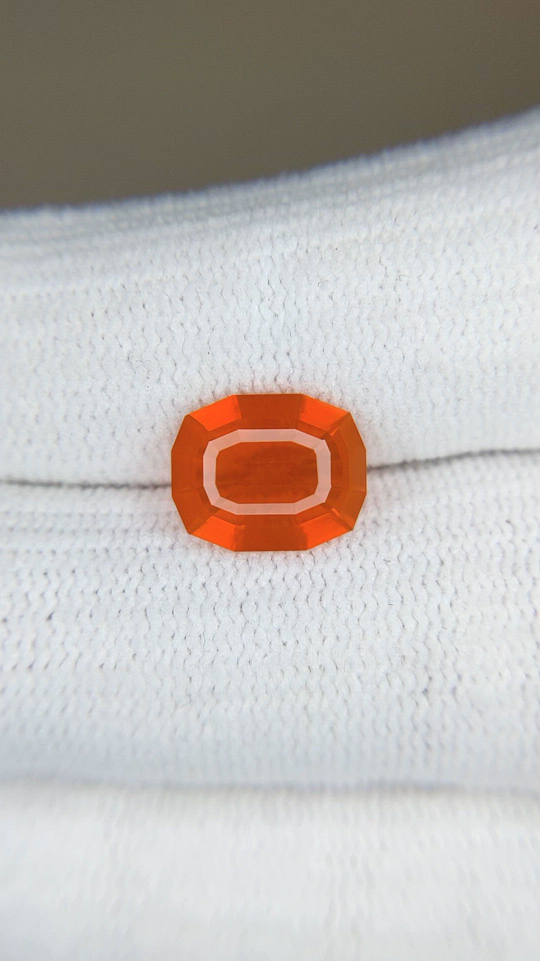 2.21 Ct. Orange Fire Opal (Flame Opal) from Mexico Size Video