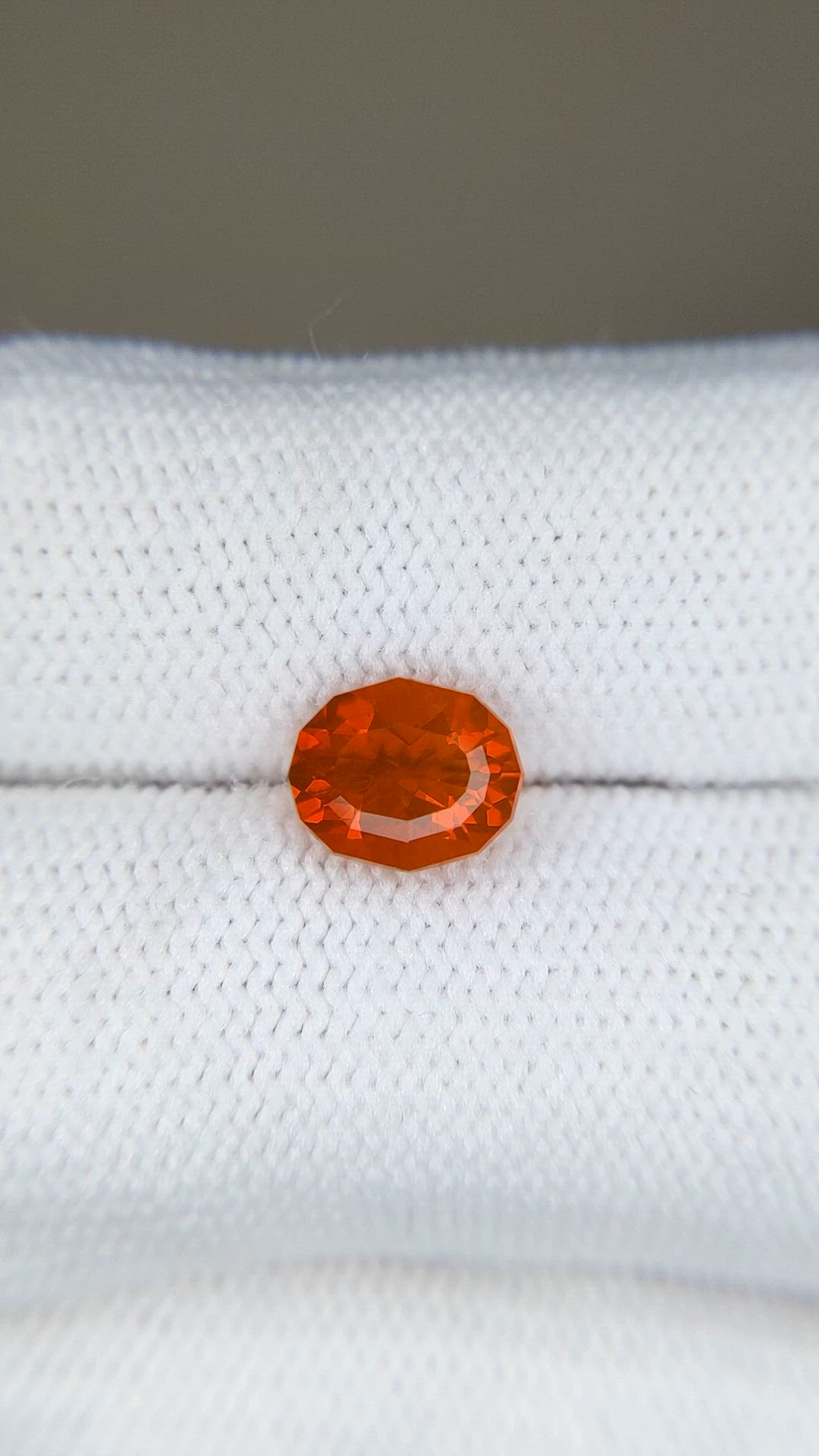 0.93 Ct. Orange Fire Opal (Flame Opal) from Mexico Size Video