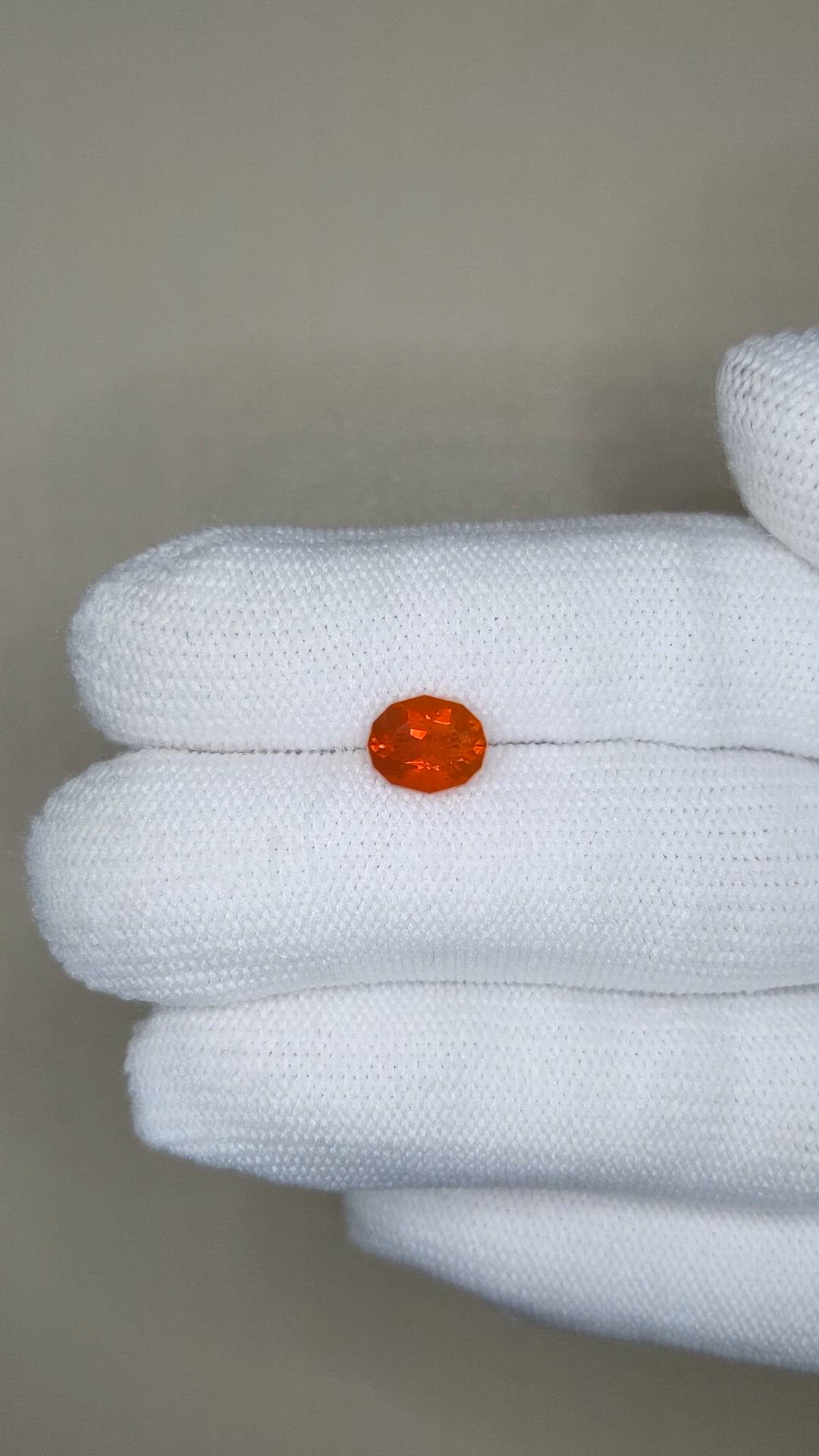 0.93 Ct. Orange Fire Opal (Flame Opal) from Mexico Size Video