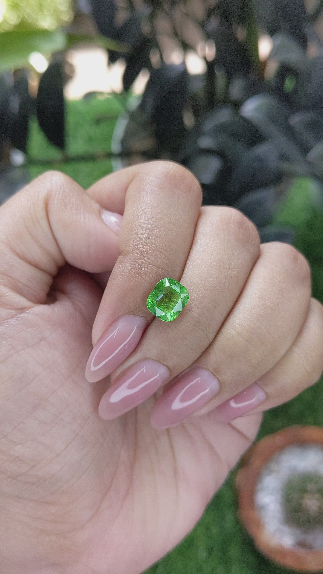 2.70 Ct. Tsavorite Garnet from Tanzania Size Video