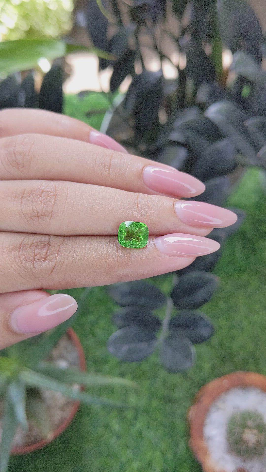 2.70 Ct. Tsavorite Garnet from Tanzania Size Video