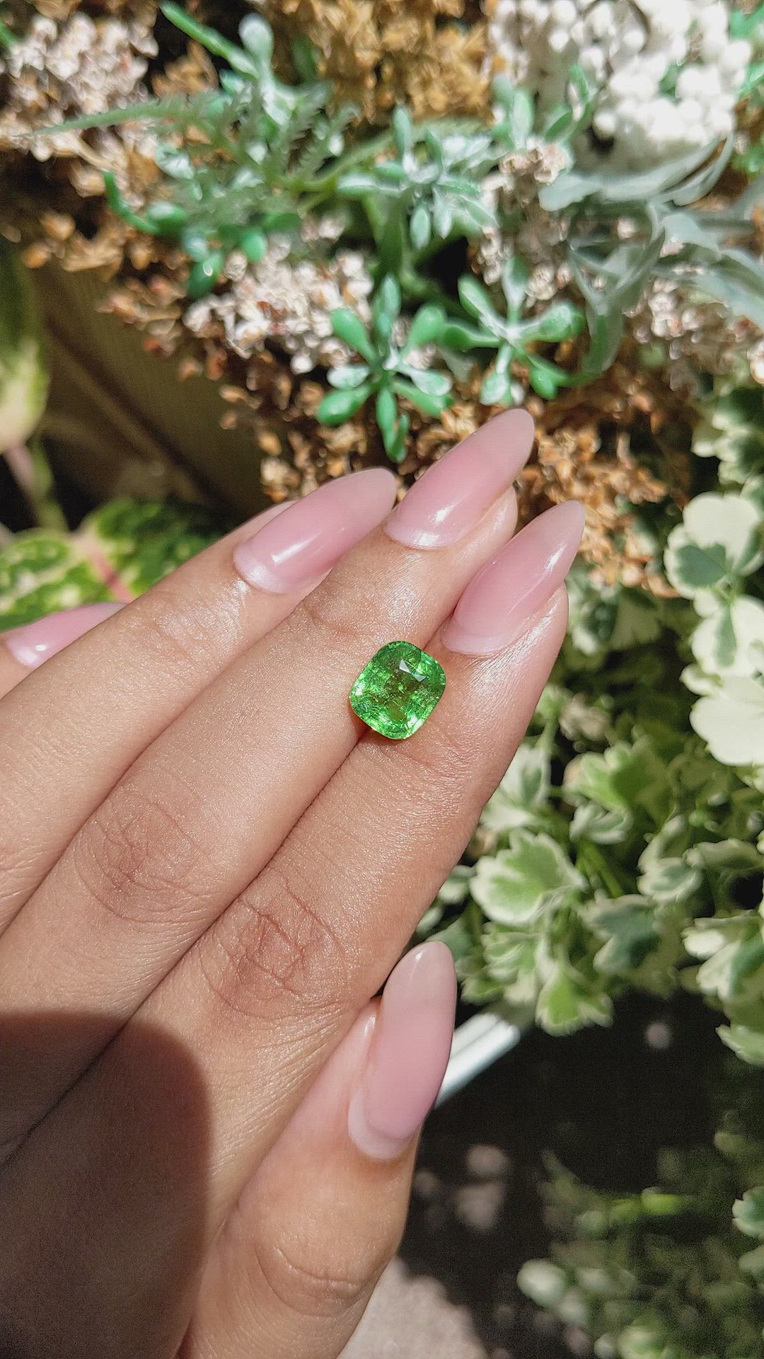 2.70 Ct. Tsavorite Garnet from Tanzania Size Video