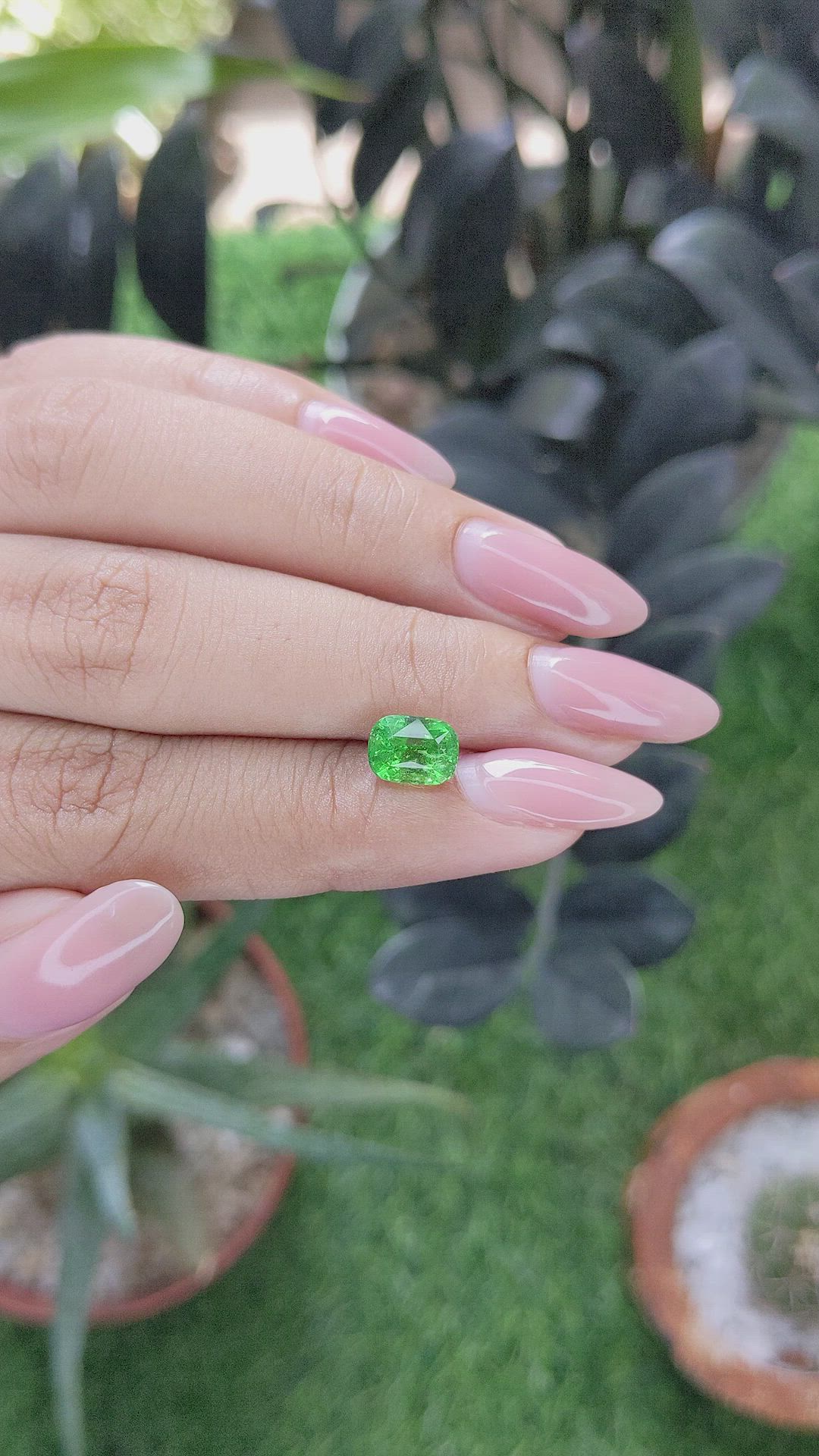 1.92 Ct. Tsavorite Garnet from Tanzania Size Video