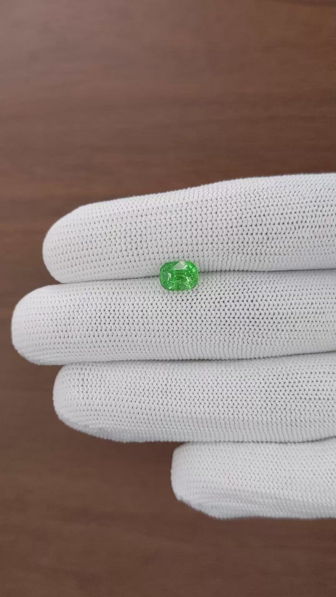 1.92 Ct. Tsavorite Garnet from Tanzania Size Video
