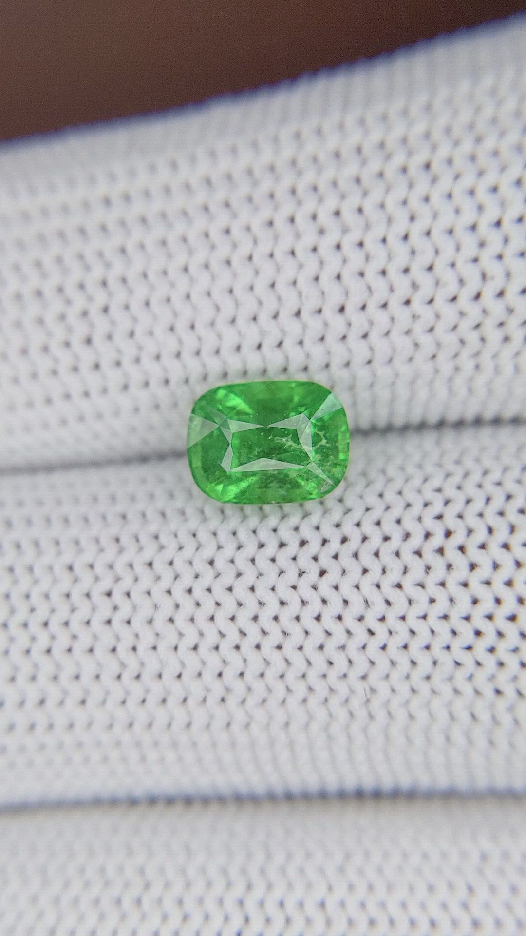 1.92 Ct. Tsavorite Garnet from Tanzania Size Video
