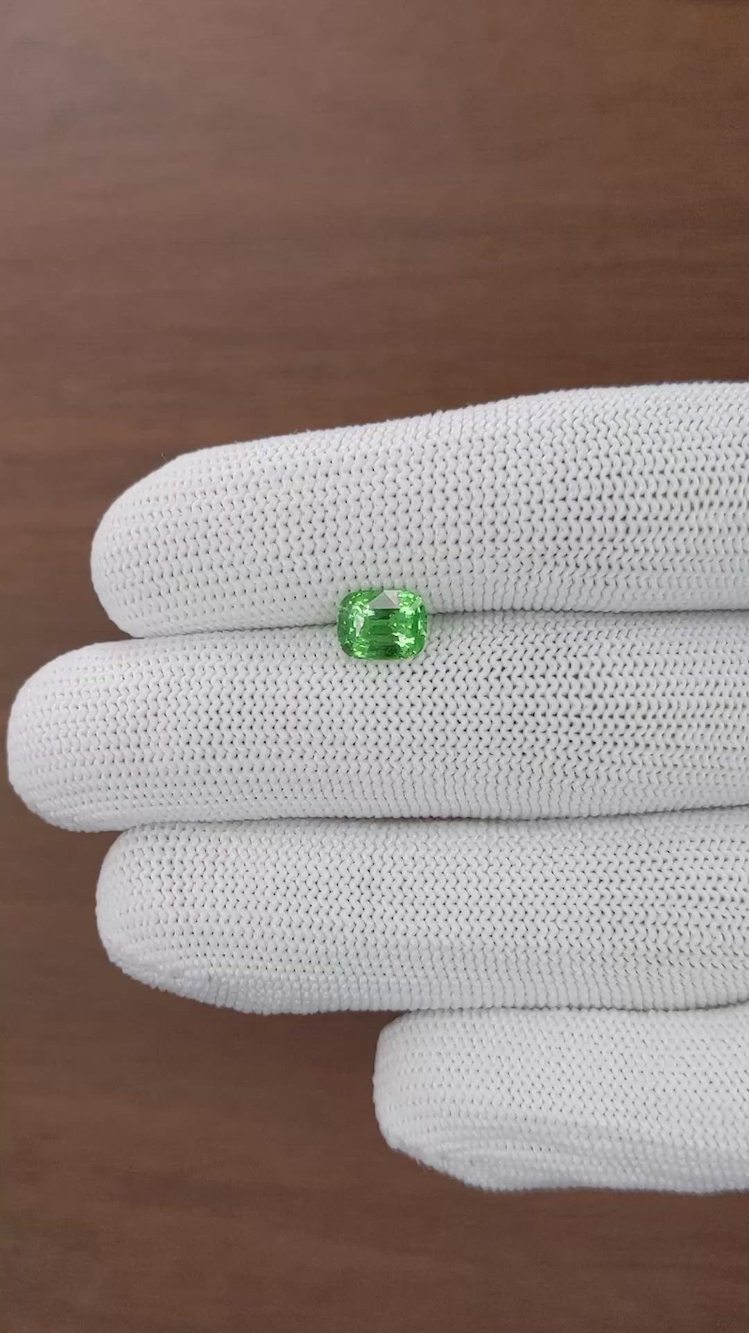 1.66 Ct. Tsavorite Garnet from Tanzania Size Video