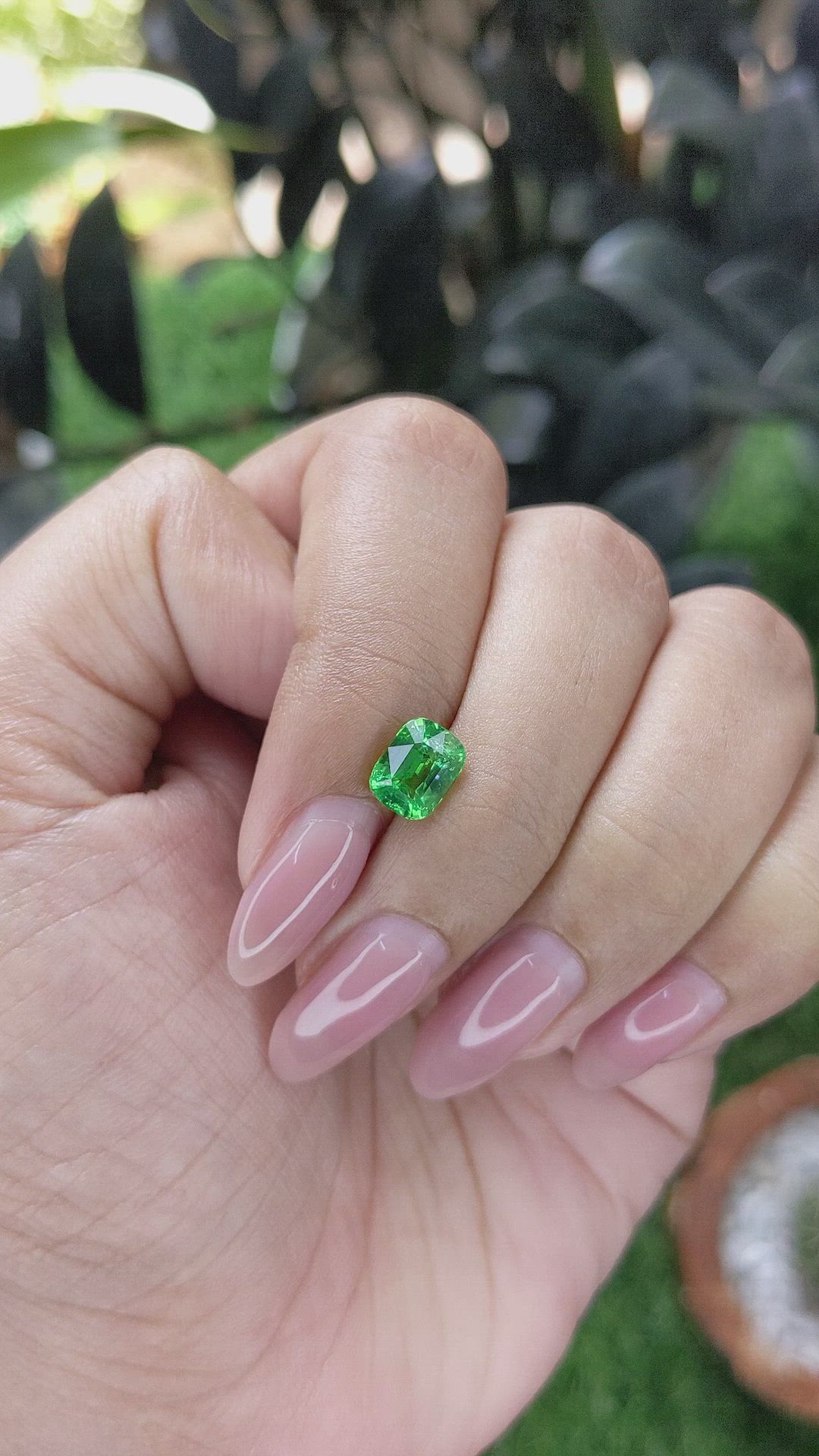 1.66 Ct. Tsavorite Garnet from Tanzania Size Video
