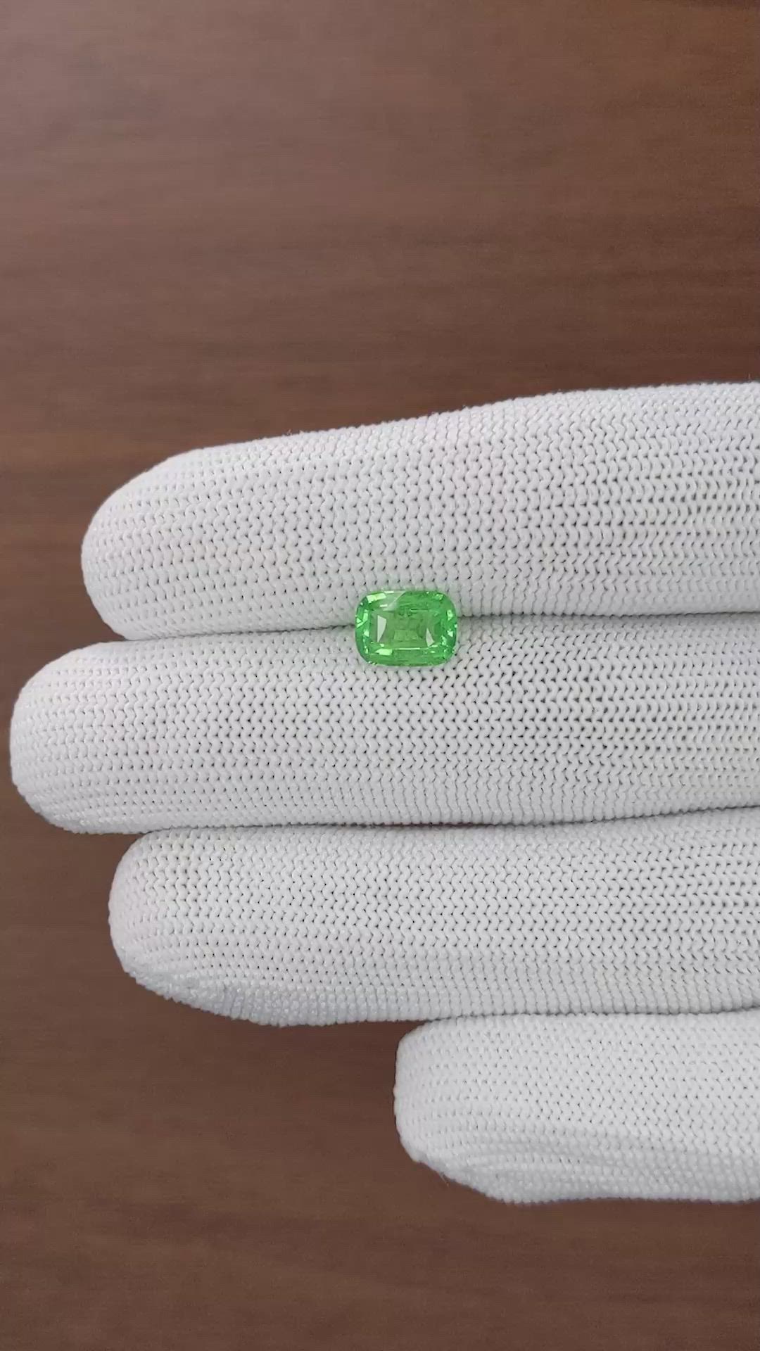 1.80 Ct. Tsavorite Garnet from Tanzania Size Video