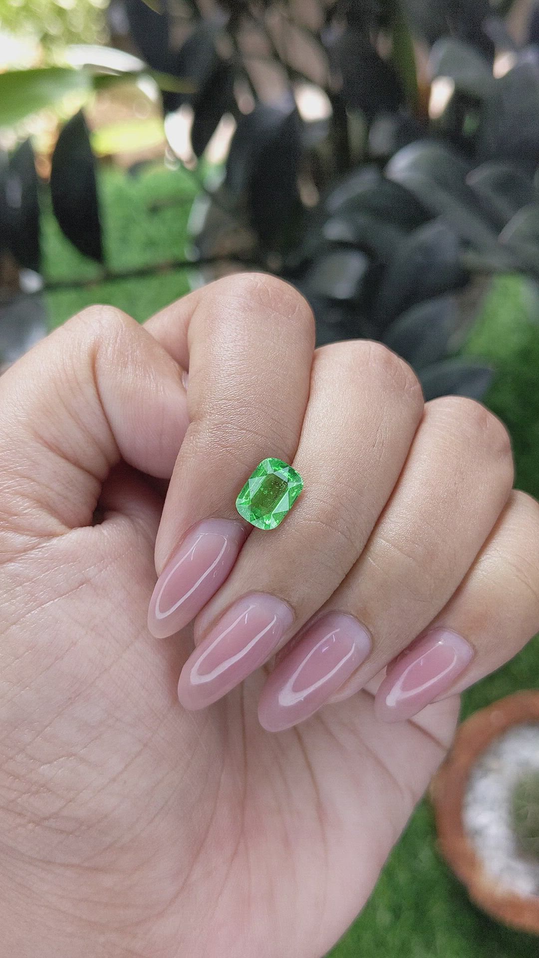 1.80 Ct. Tsavorite Garnet from Tanzania Size Video