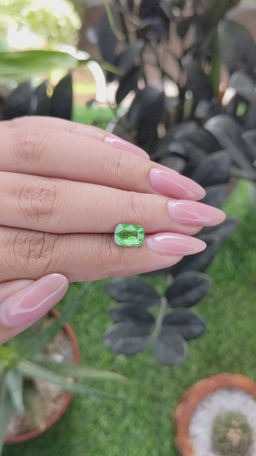1.80 Ct. Tsavorite Garnet from Tanzania Size Video