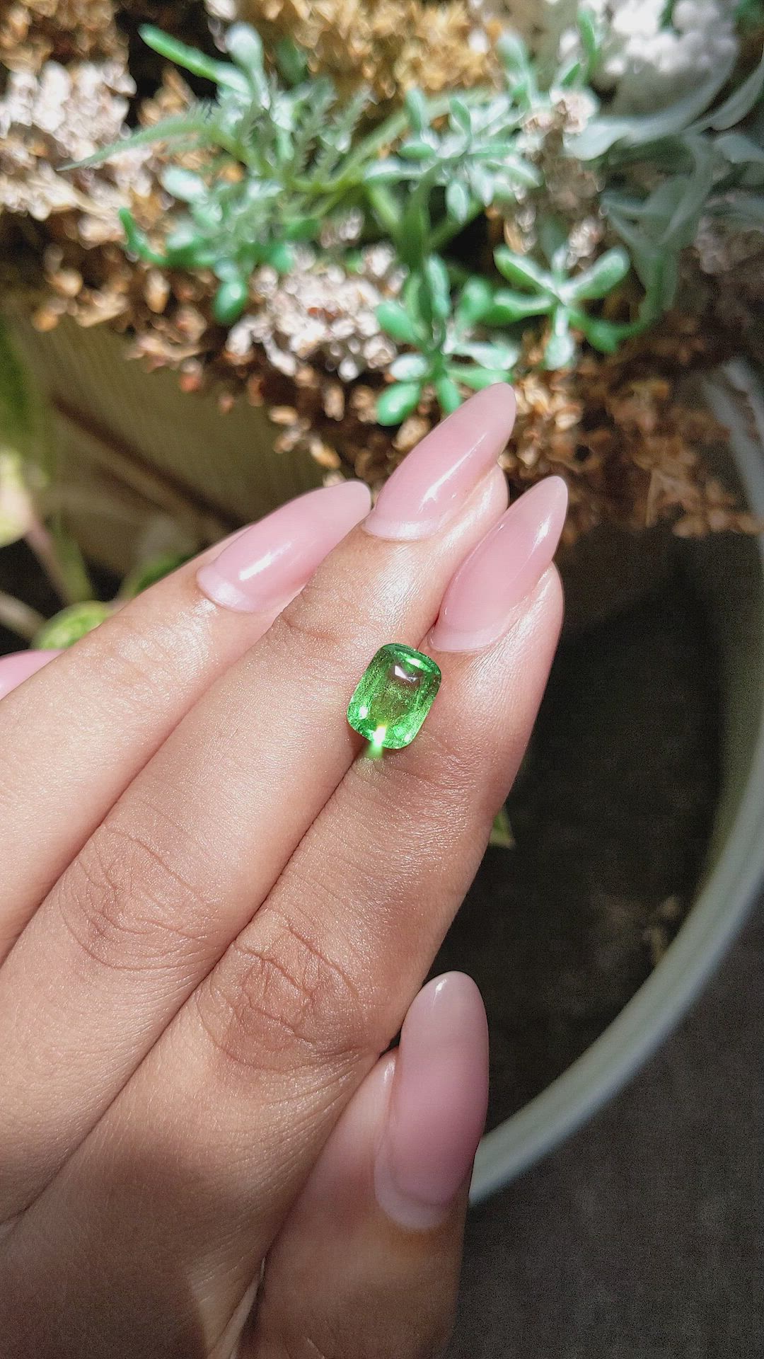 1.80 Ct. Tsavorite Garnet from Tanzania Size Video