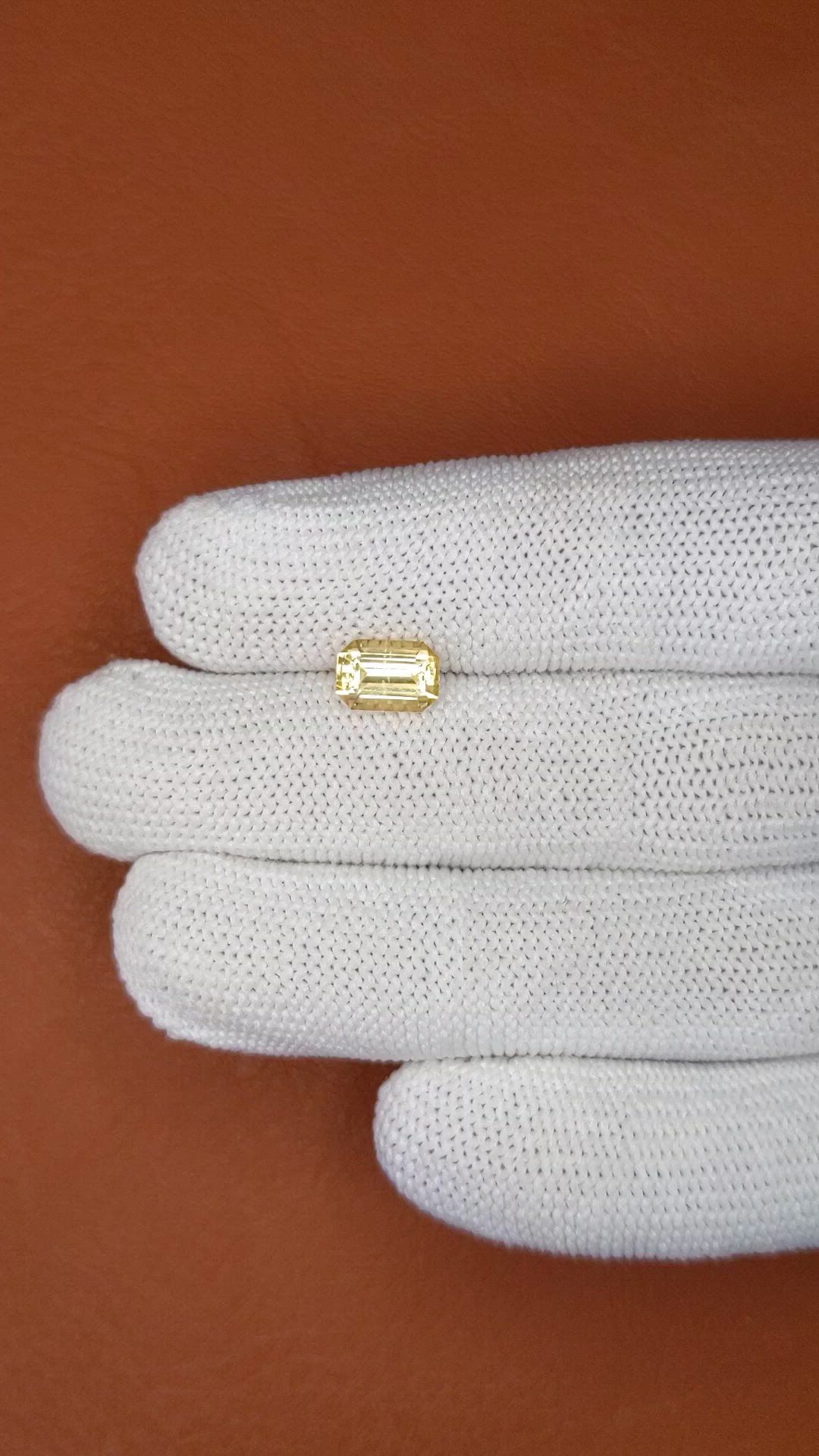 2.35 Ct. Yellow Zircon from Ceylon (Sri Lanka) Size Video