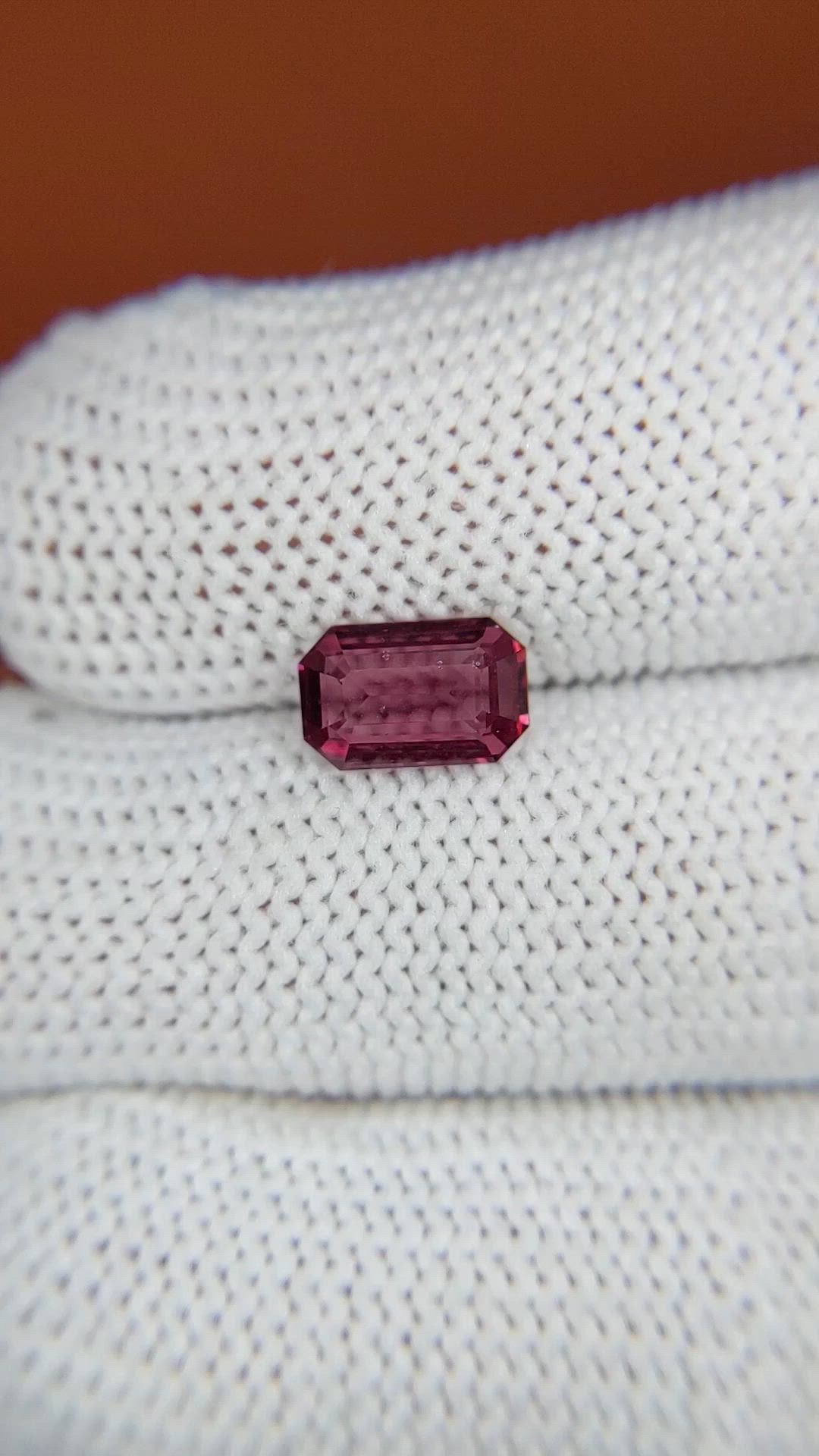 1.43 Ct. Purplish Pink Rhodolite Garnet from Ceylon (Sri Lanka) Size Video